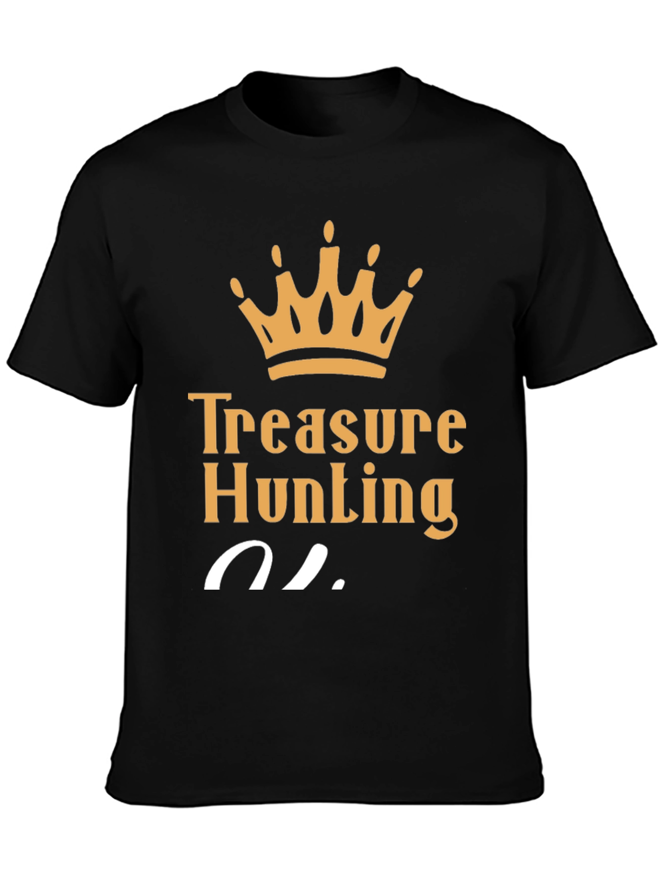 Black Treasure Hunting King T-Shirt - Black view 3