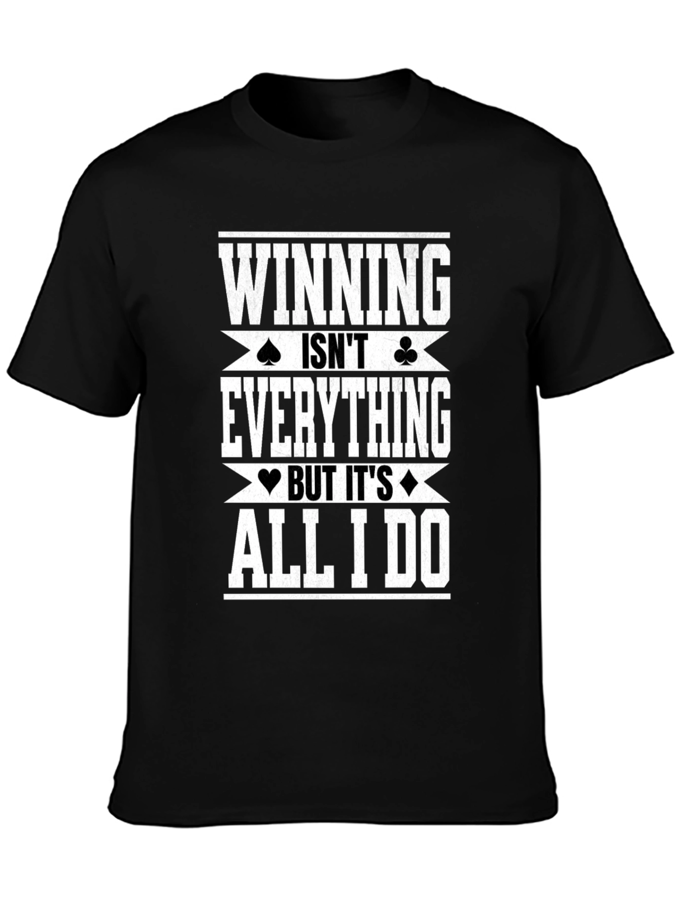 Black Winning Is All I Do Graphic Tee - Black view 3
