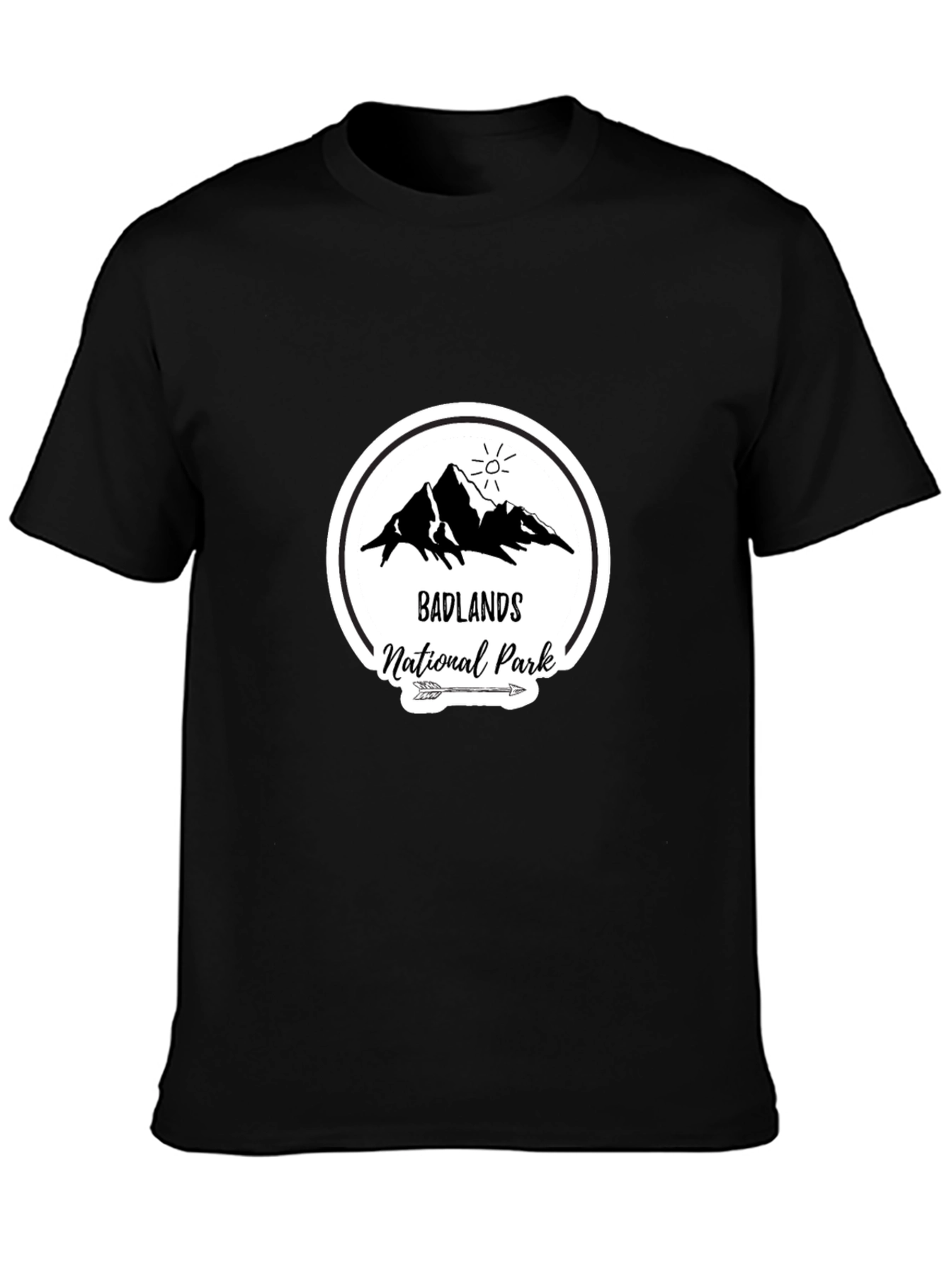 Black Badlands National Park Graphic T-Shirt view 3