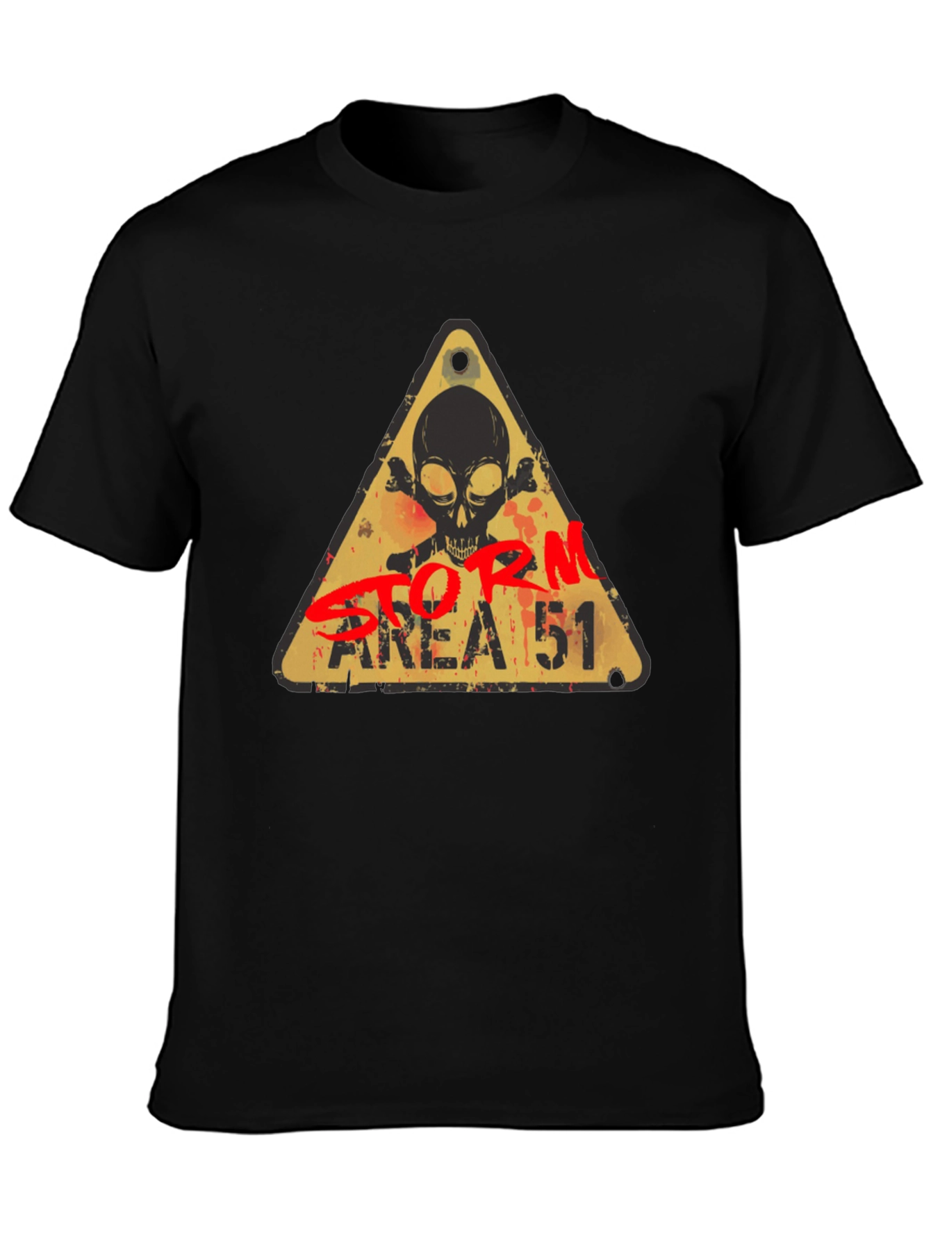 Black Storm Area 51 Alien Graphic Tee view 3