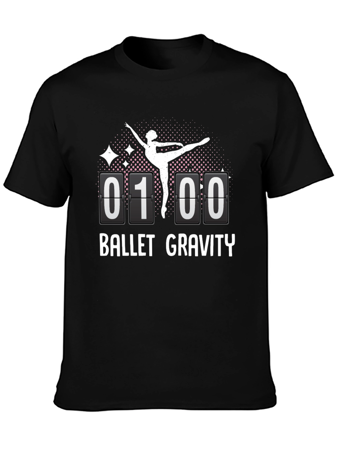 Black Ballet Gravity T-Shirt | Dancer Design view 3