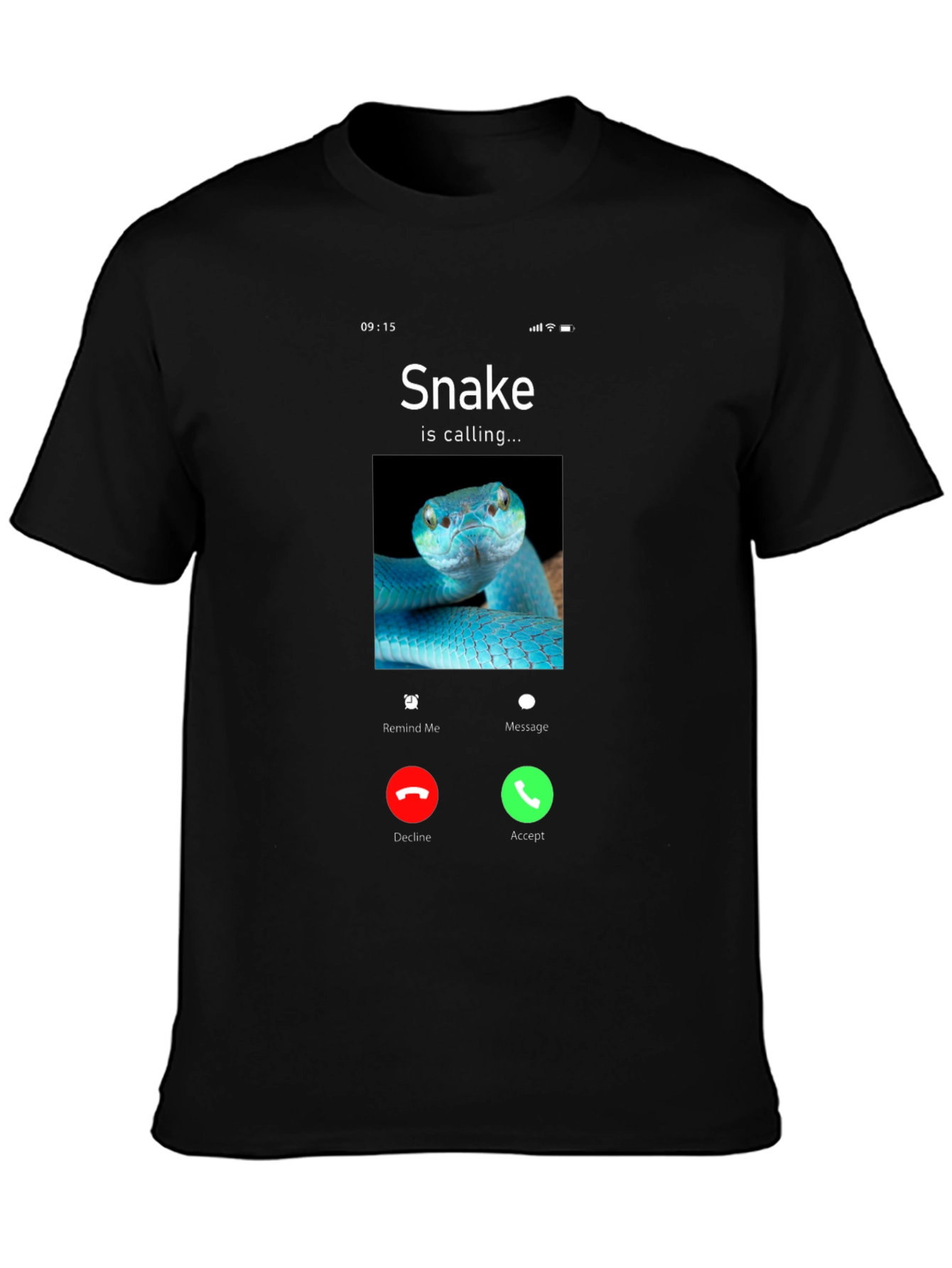 Black Snake Calling T-Shirt - Funny Reptile Lover Tee view 3