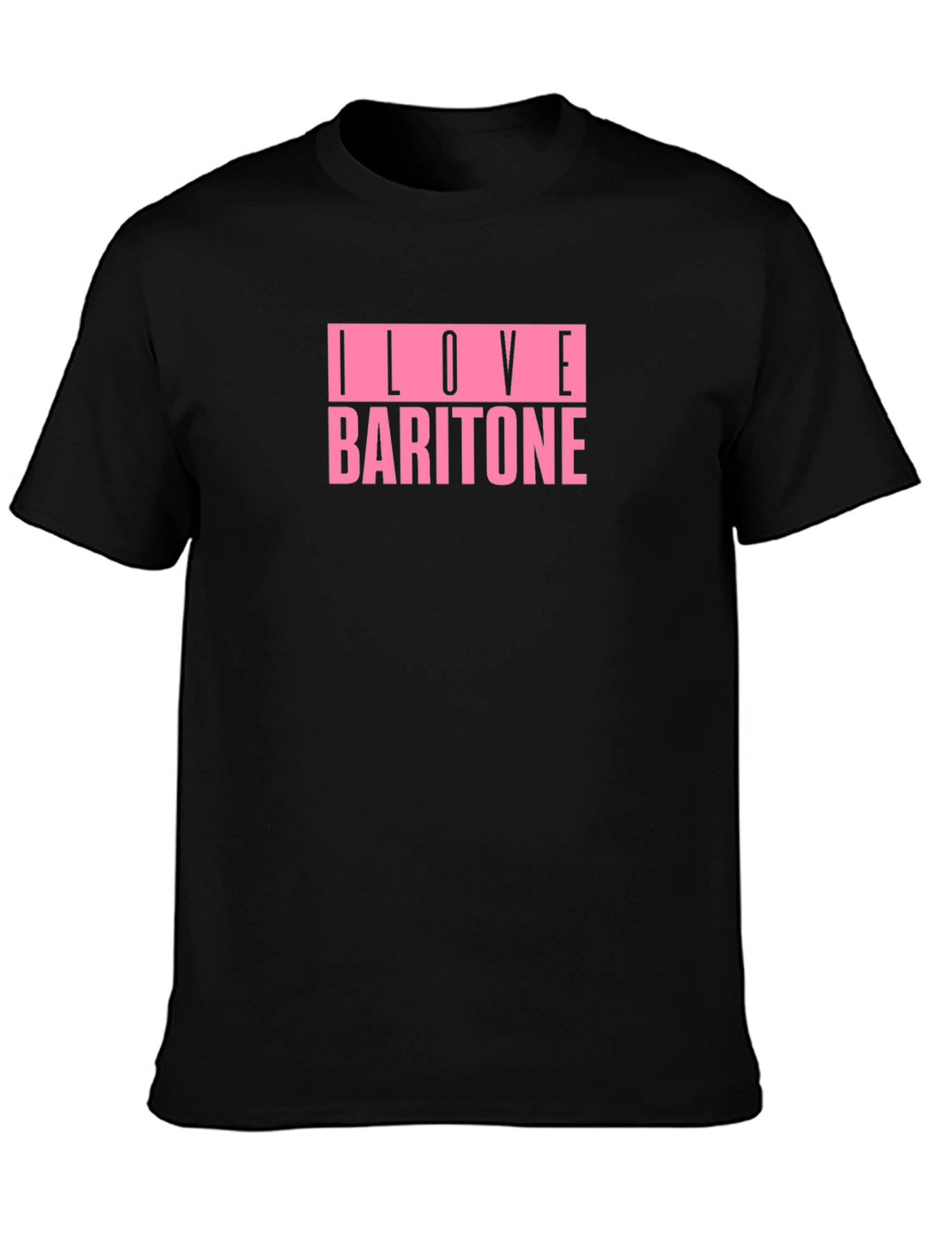 Black I Love Baritone T-Shirt - Music Vocalist Tee view 3