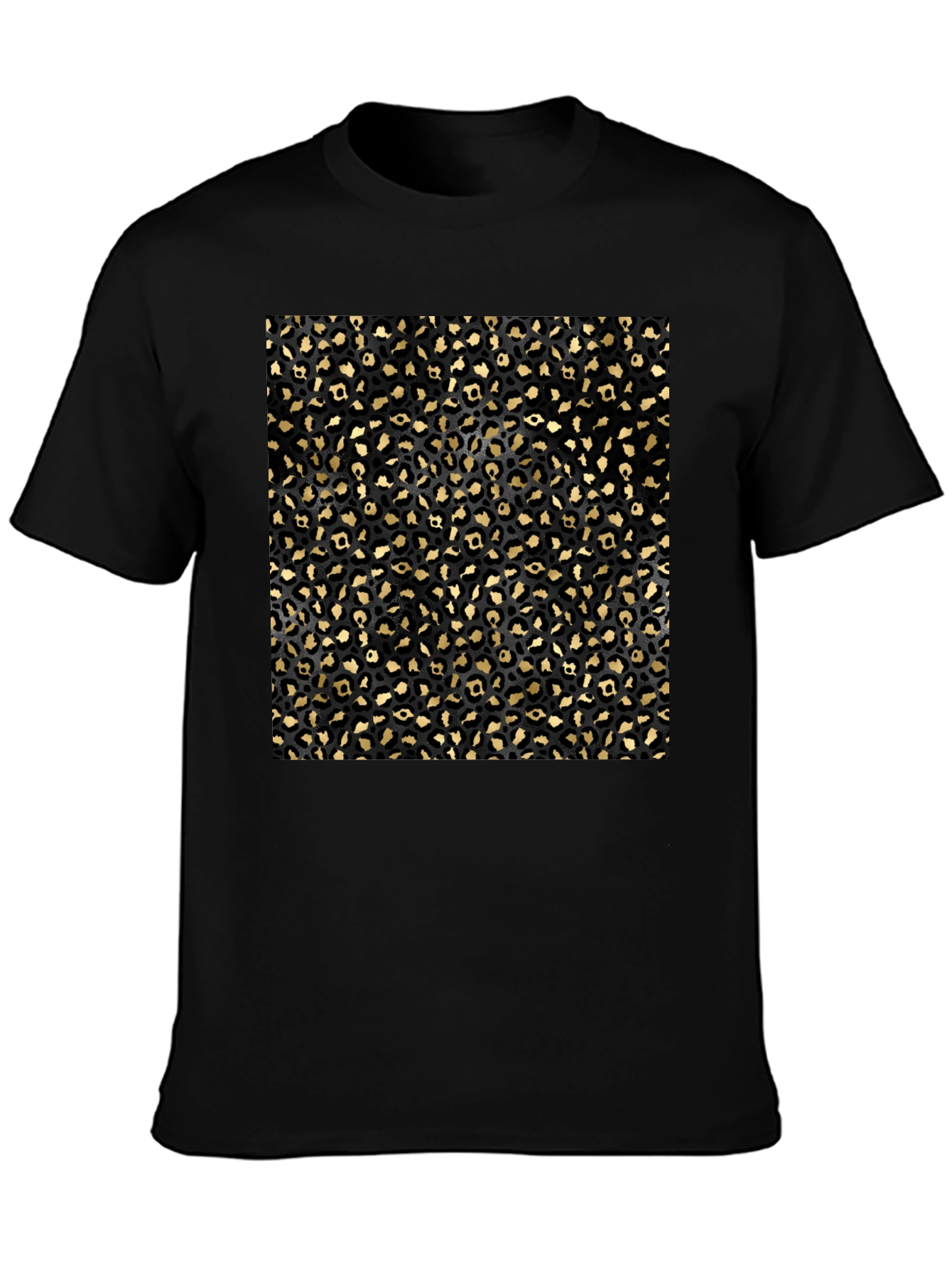 Black Leopard Print T-Shirt view 3
