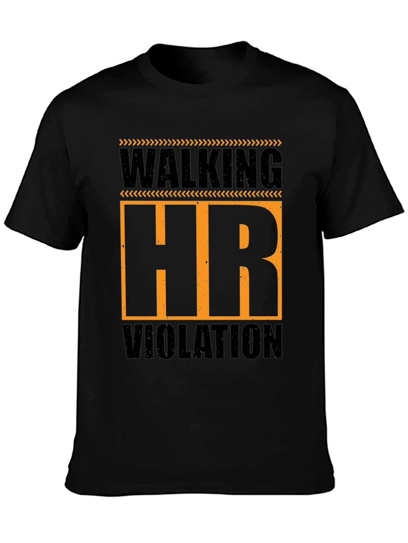 Black Walking HR Violation Graphic T-Shirt view 3