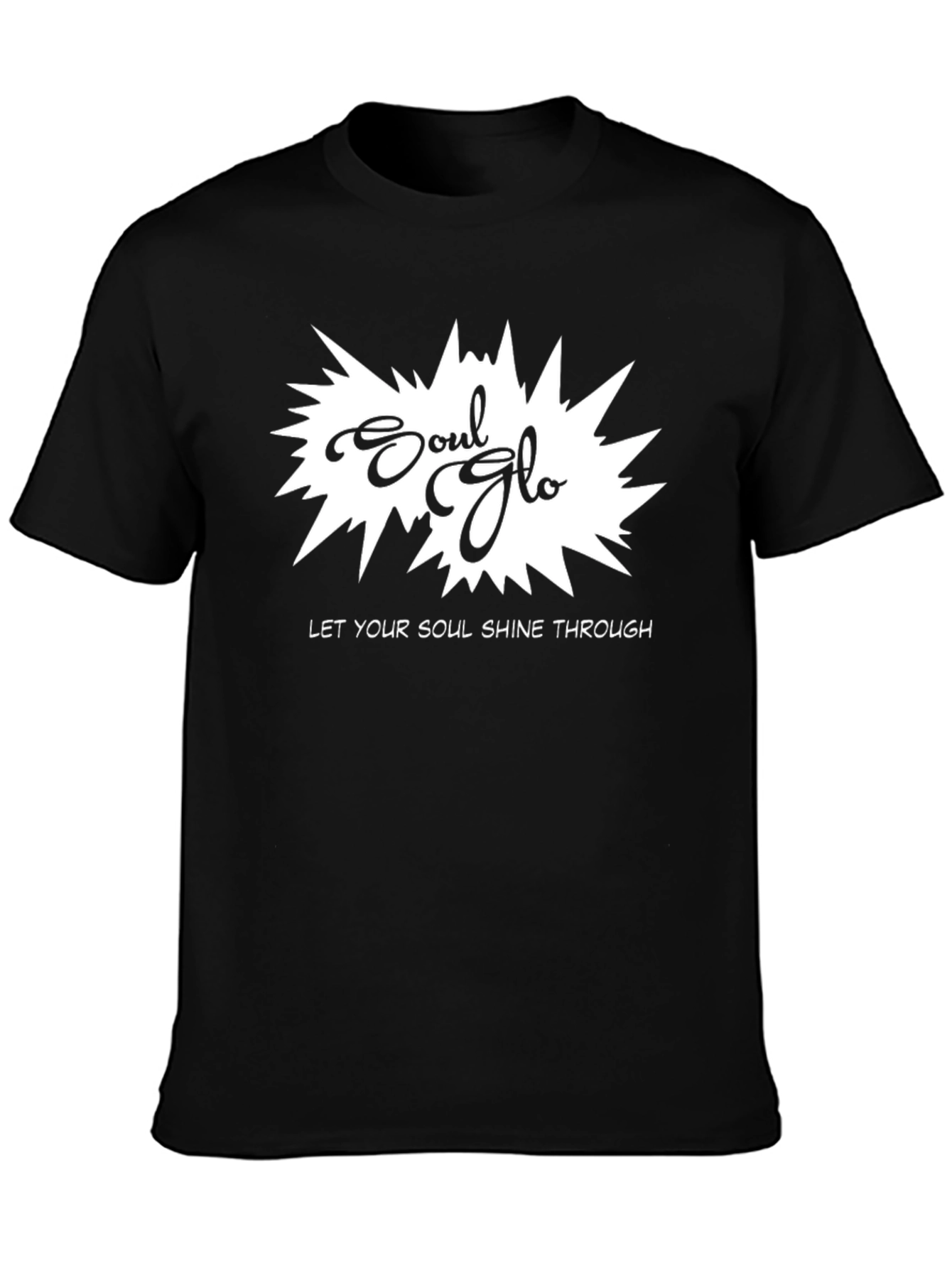 Black Soul Glo Black T-Shirt - Let Your Soul Shine view 3