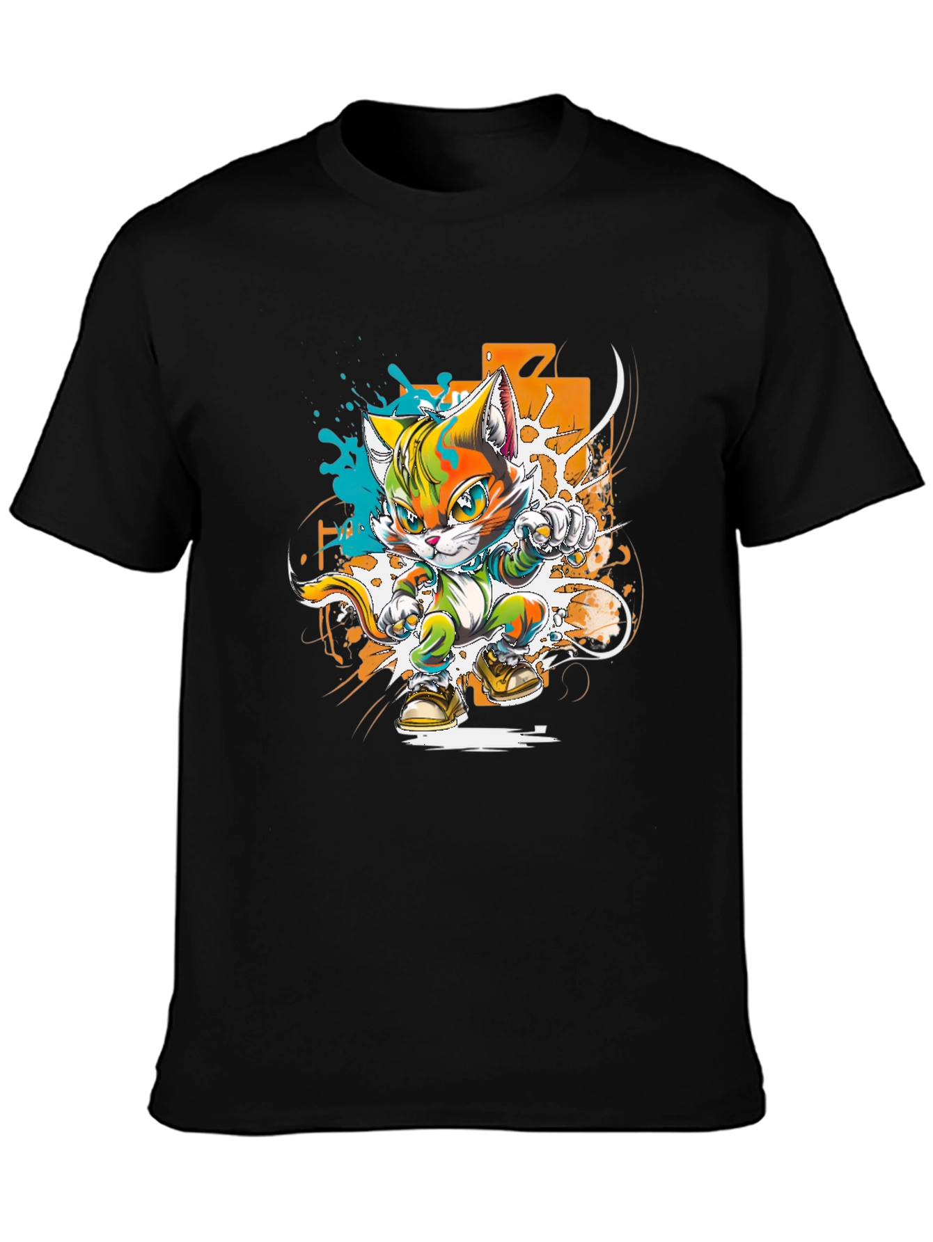 Cool Cat Karate Kid Graphic T-Shirt - 3