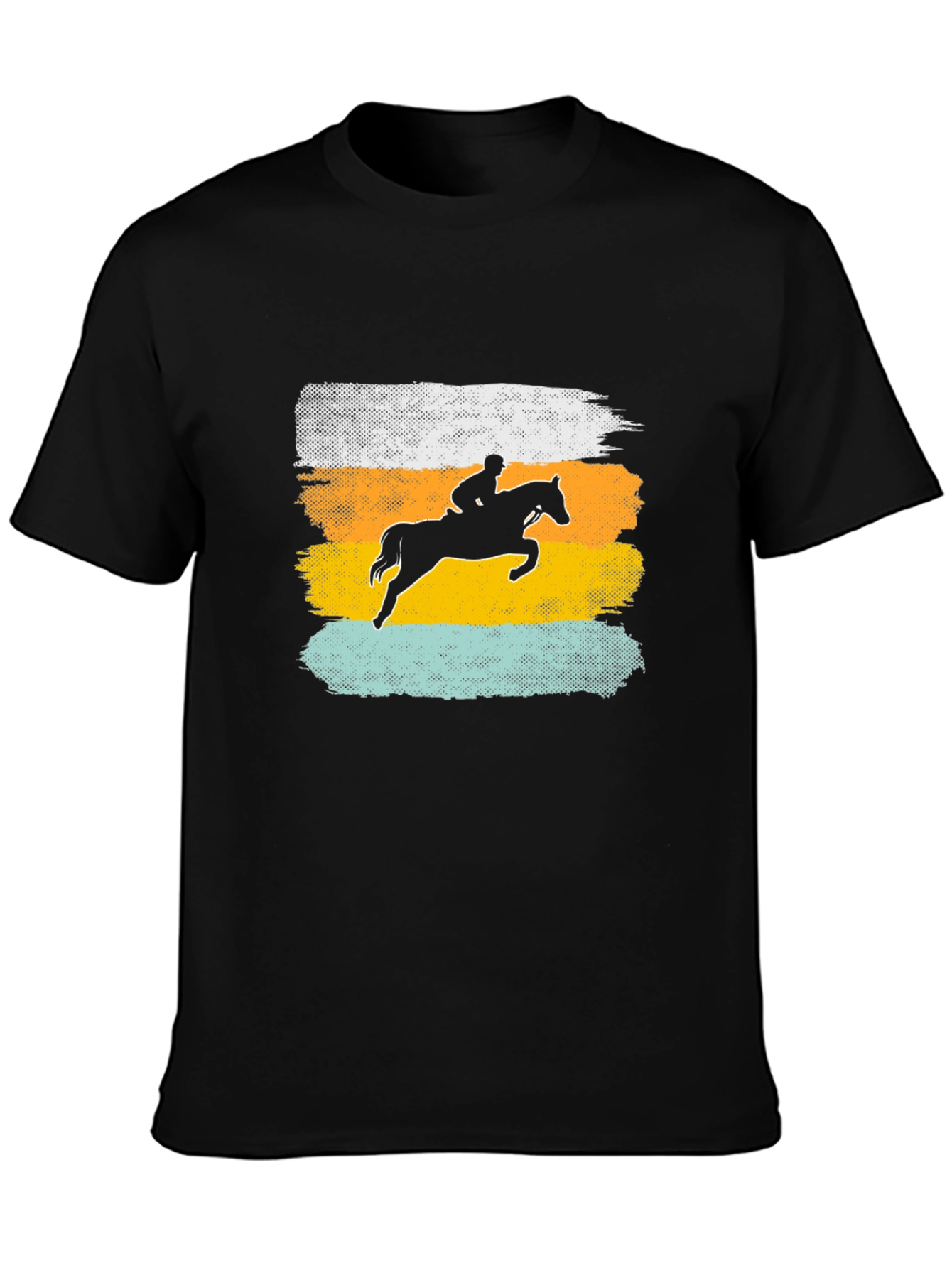 Black Equestrian Silhouette T-Shirt view 3