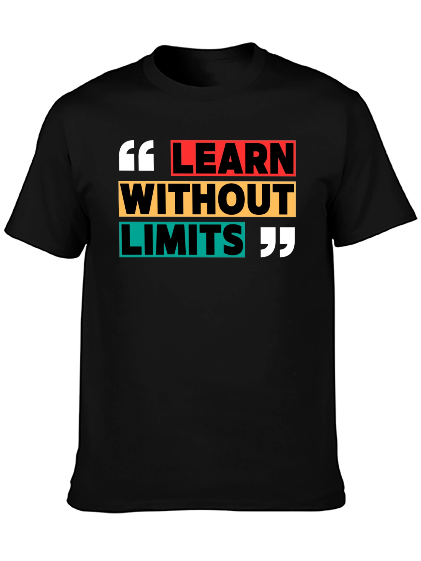 Black Learn Without Limits Black Graphic Tee view 3