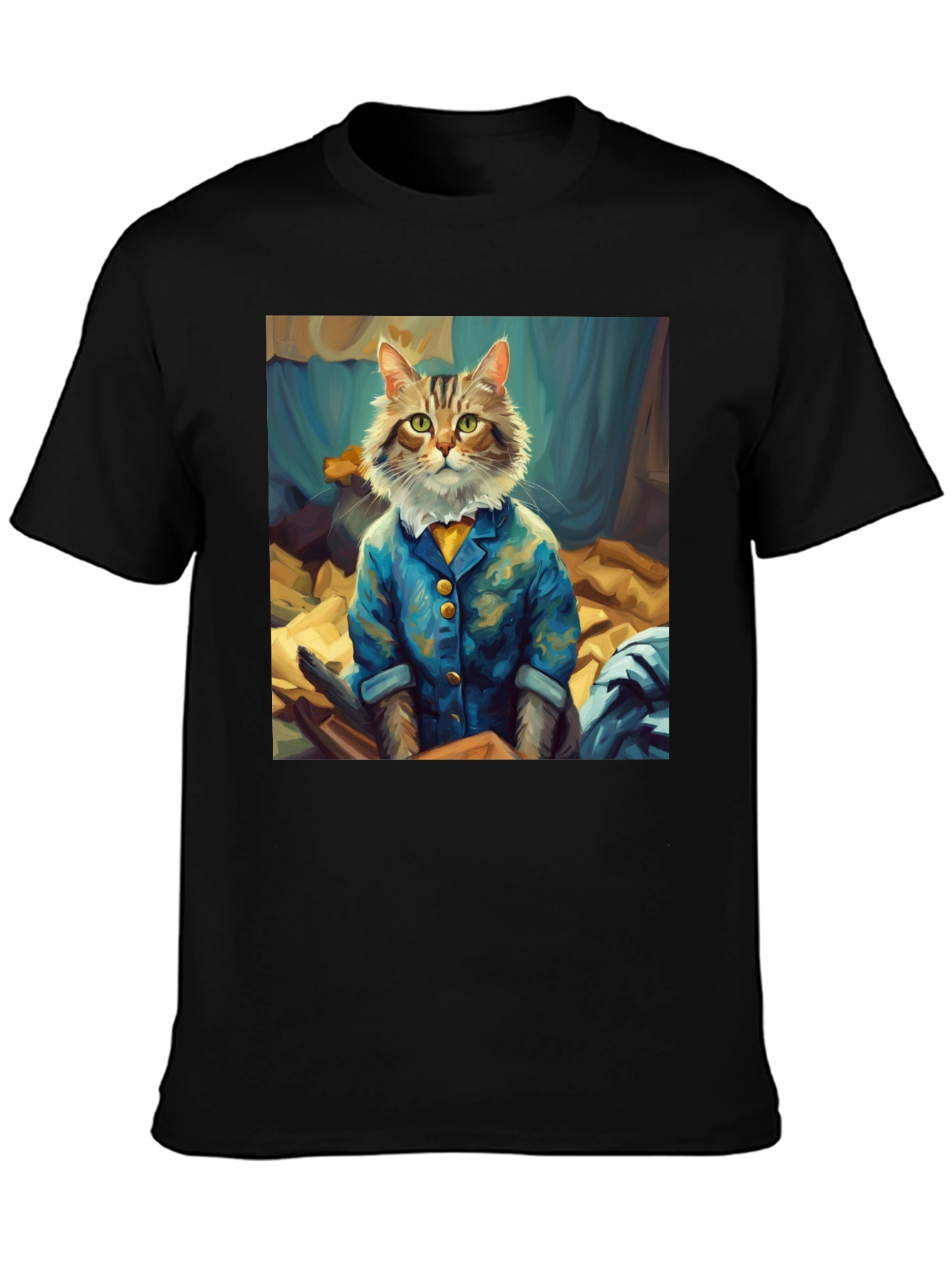 Black Cat Gentleman Graphic Tee - Black view 3