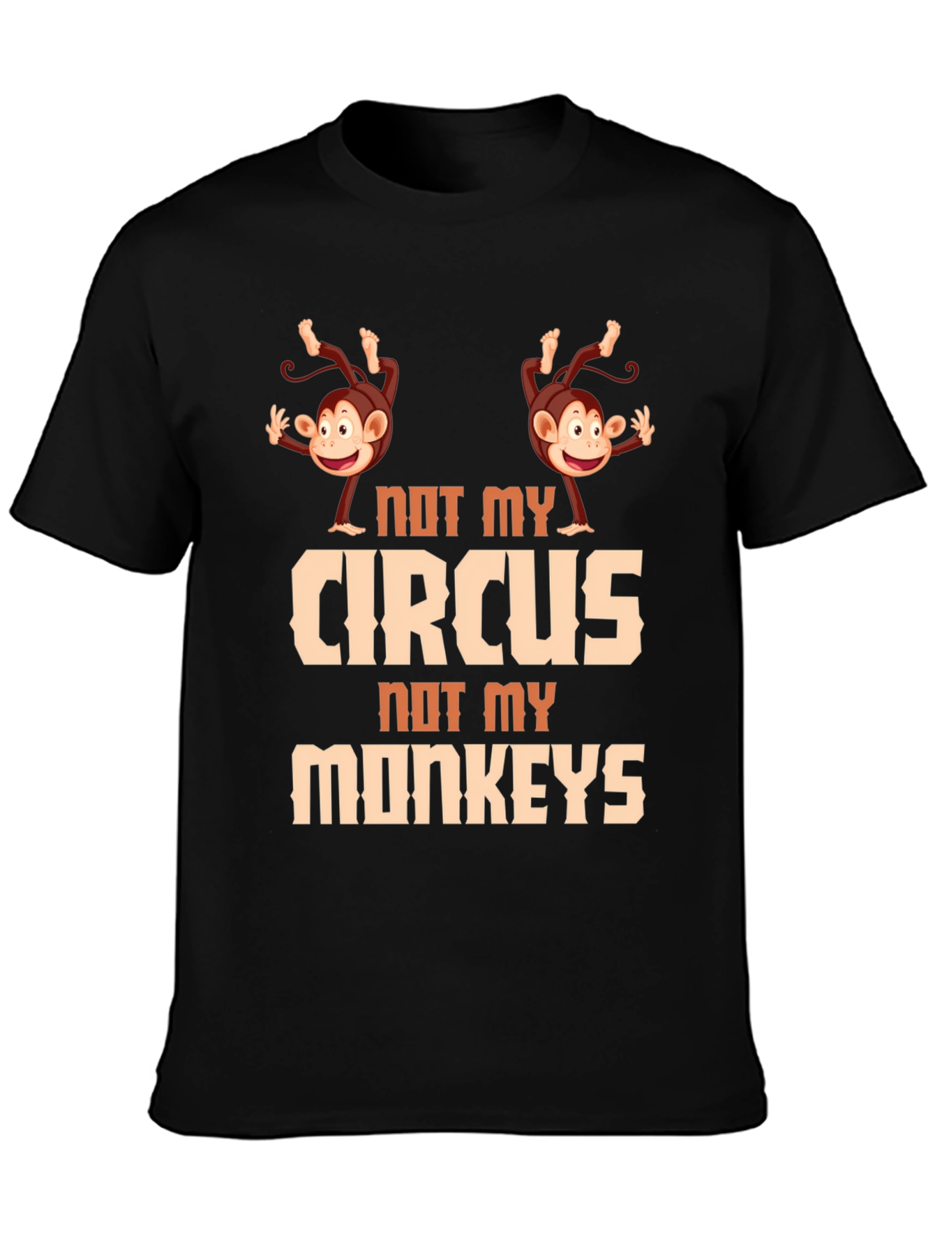 Black Not My Circus Monkeys Graphic Tee view 3