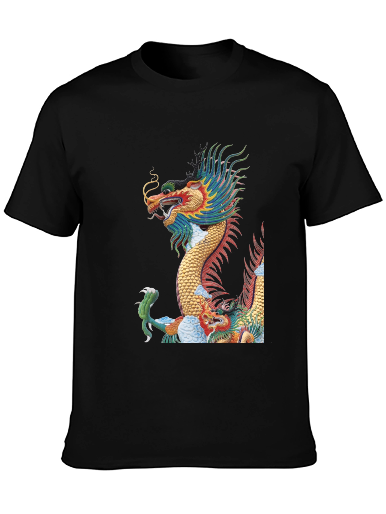 Black Dragon Graphic Tee - Unique Asian Design view 3