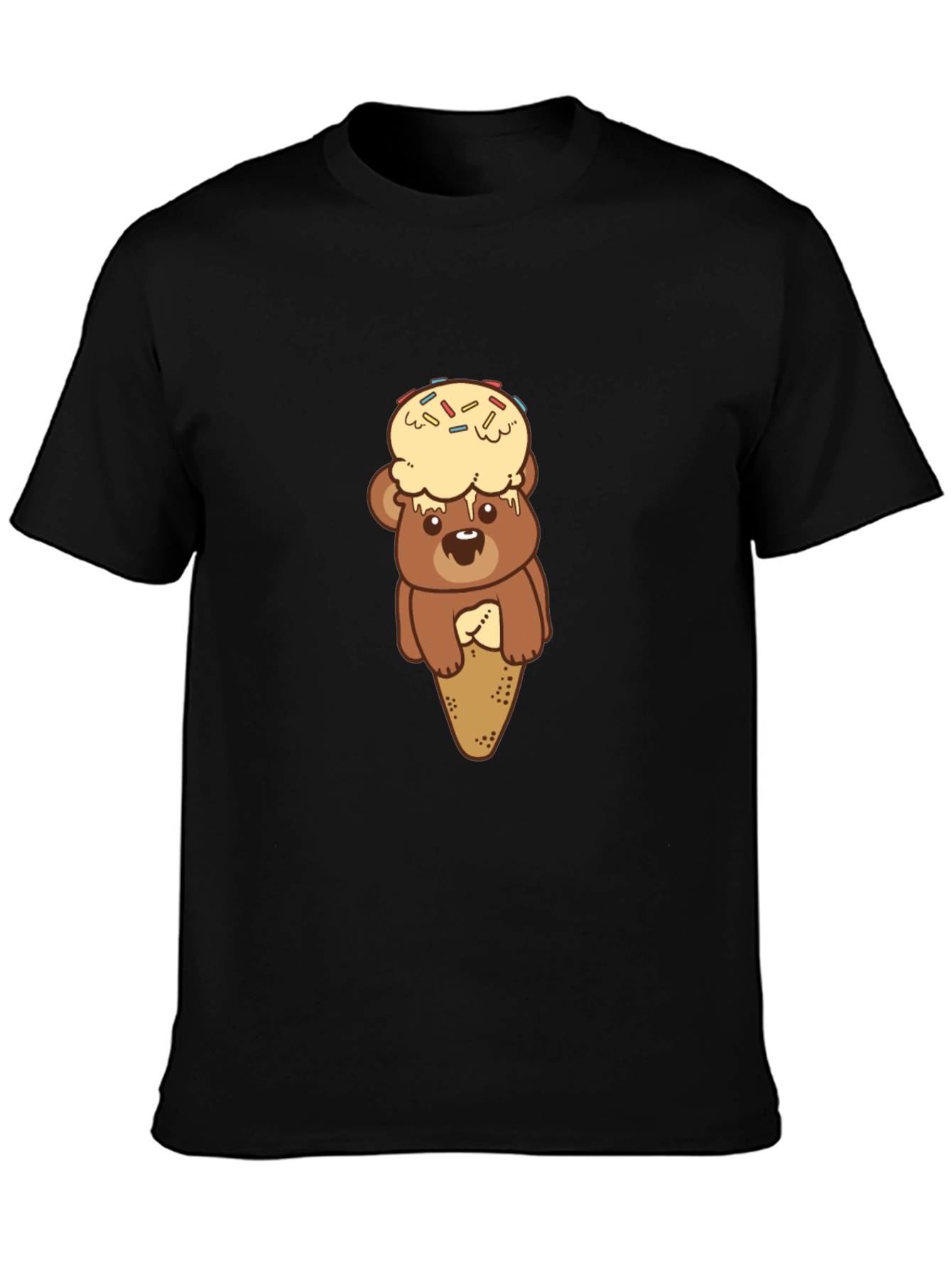 Black Bear Ice Cream T-Shirt - Novelty Tee view 3