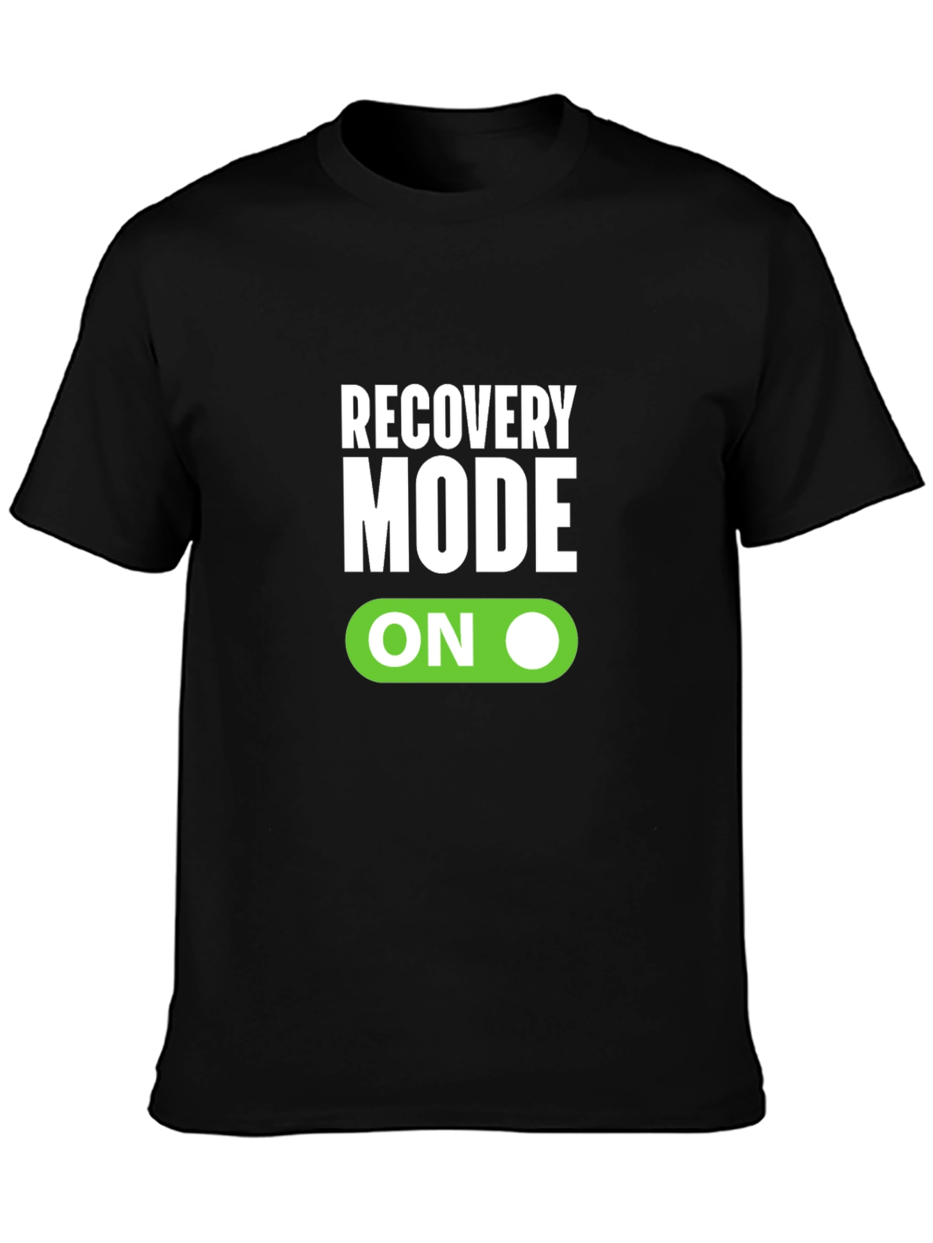 Black Recovery Mode On Black T-Shirt view 3