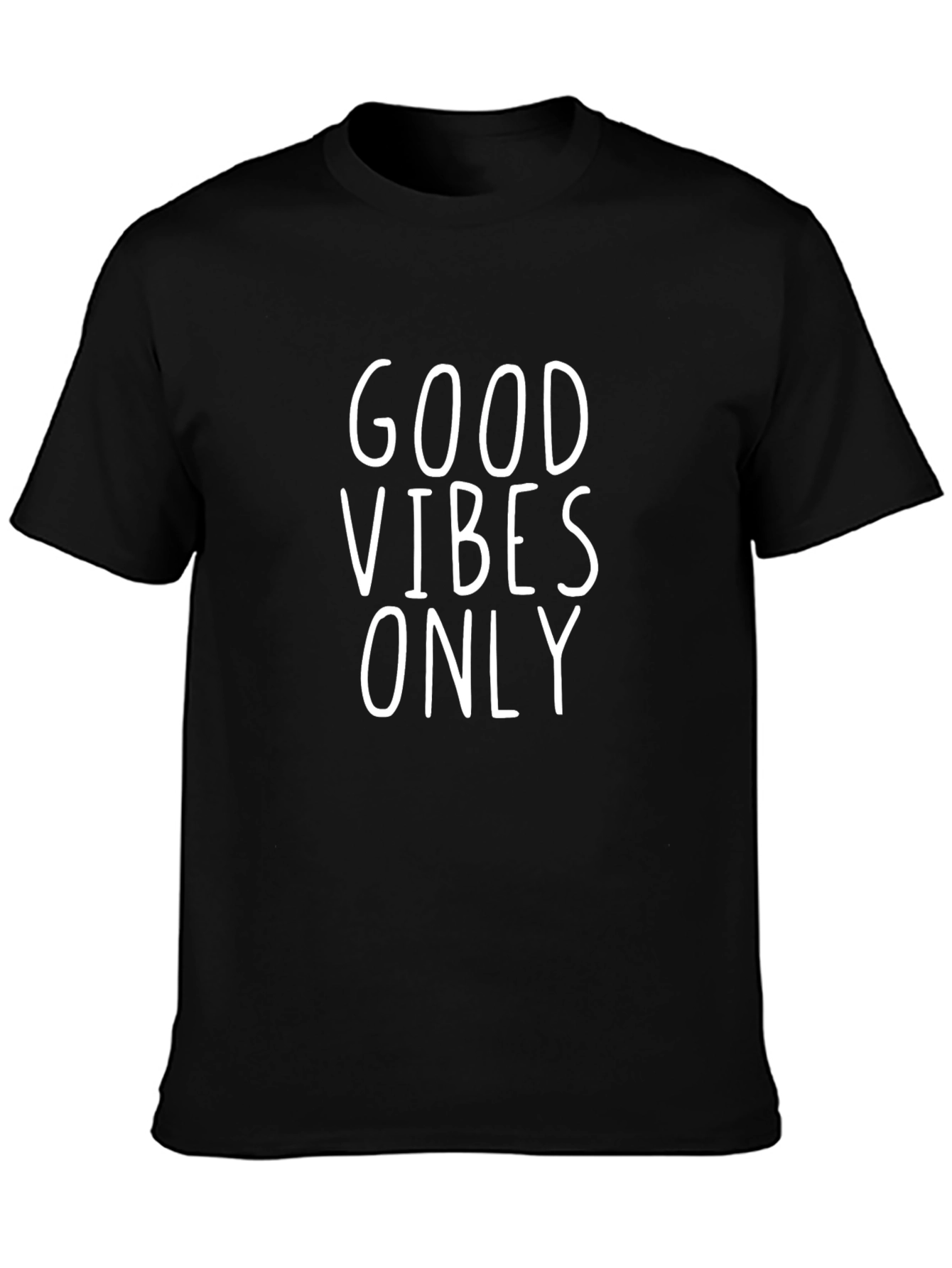 Black Good Vibes Only Graphic Tee - Black view 3