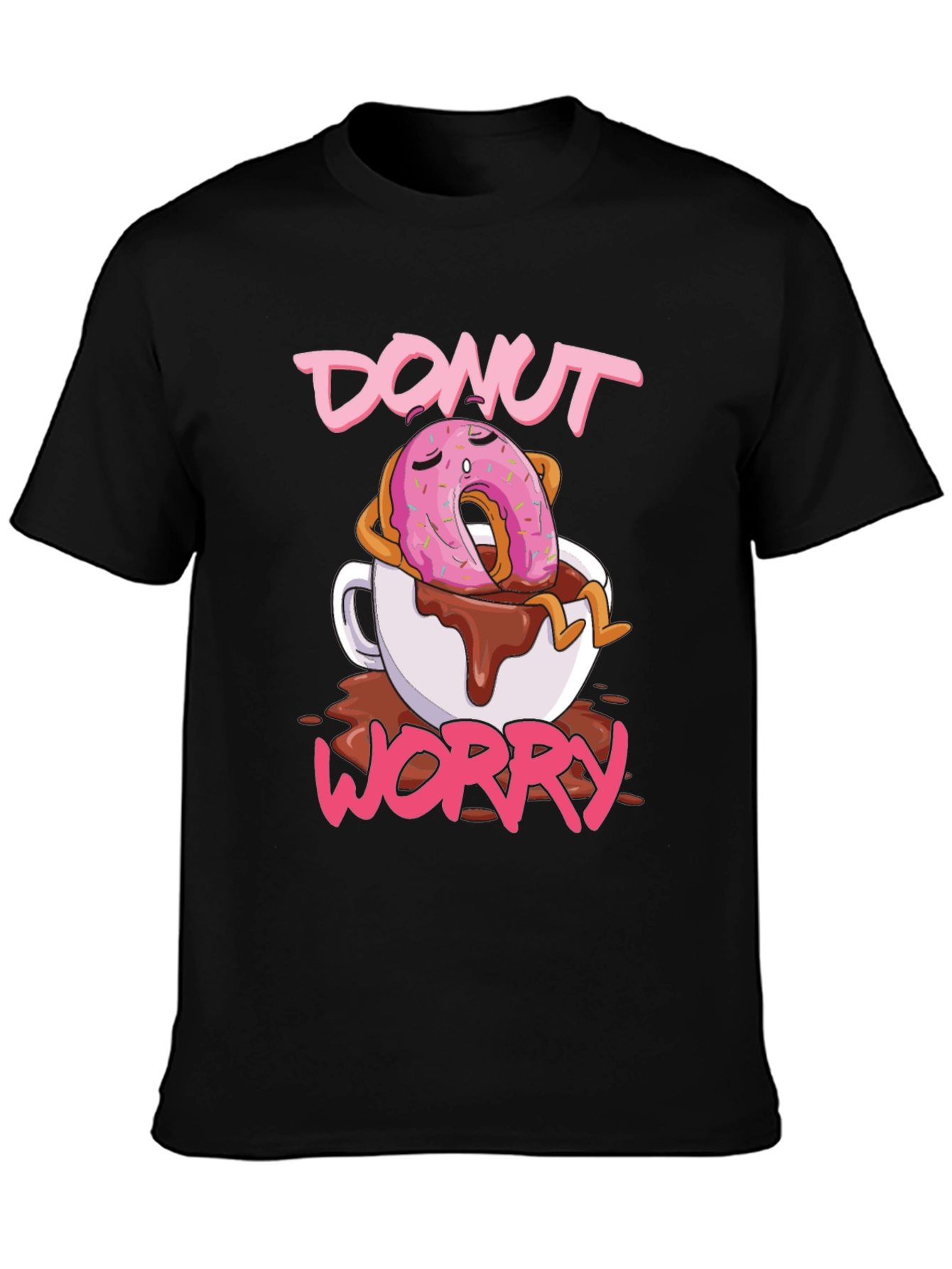 Black Donut Worry Graphic Tee - Relaxed Fit view 3