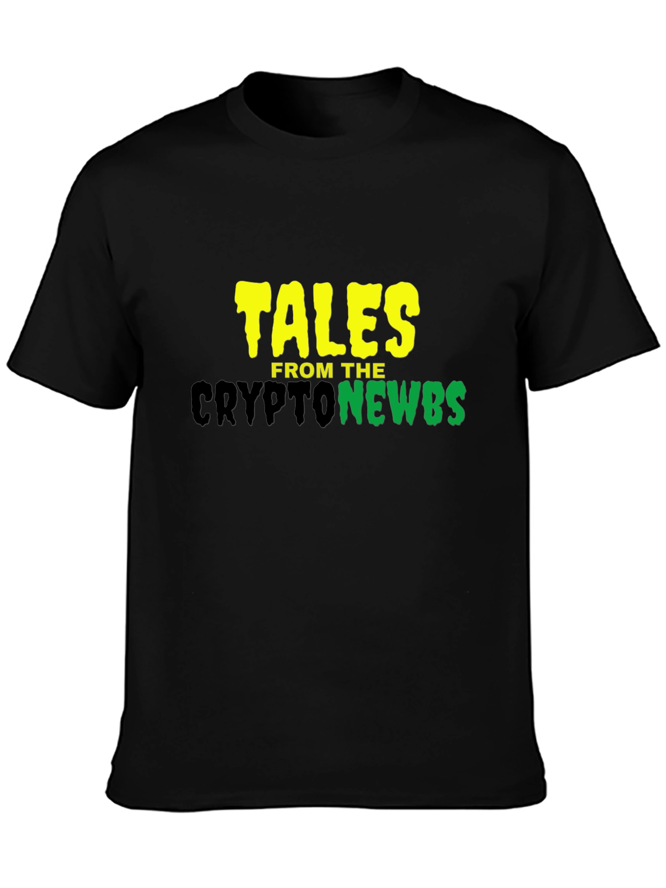 Black Tales From The Crypto Newbs Black T-Shirt view 3