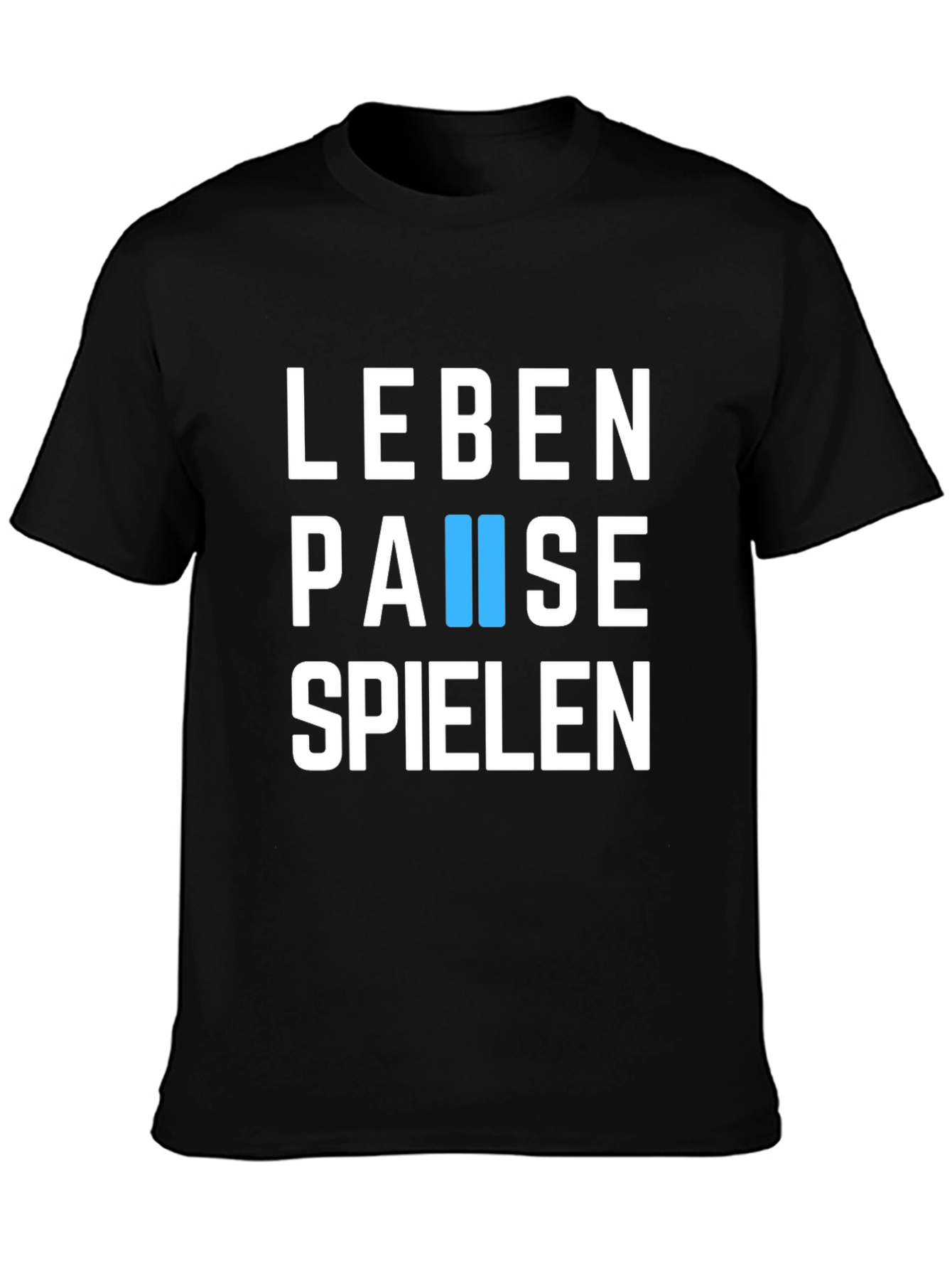 Black Leben Pause Spielen T-Shirt - Relax & Play view 3