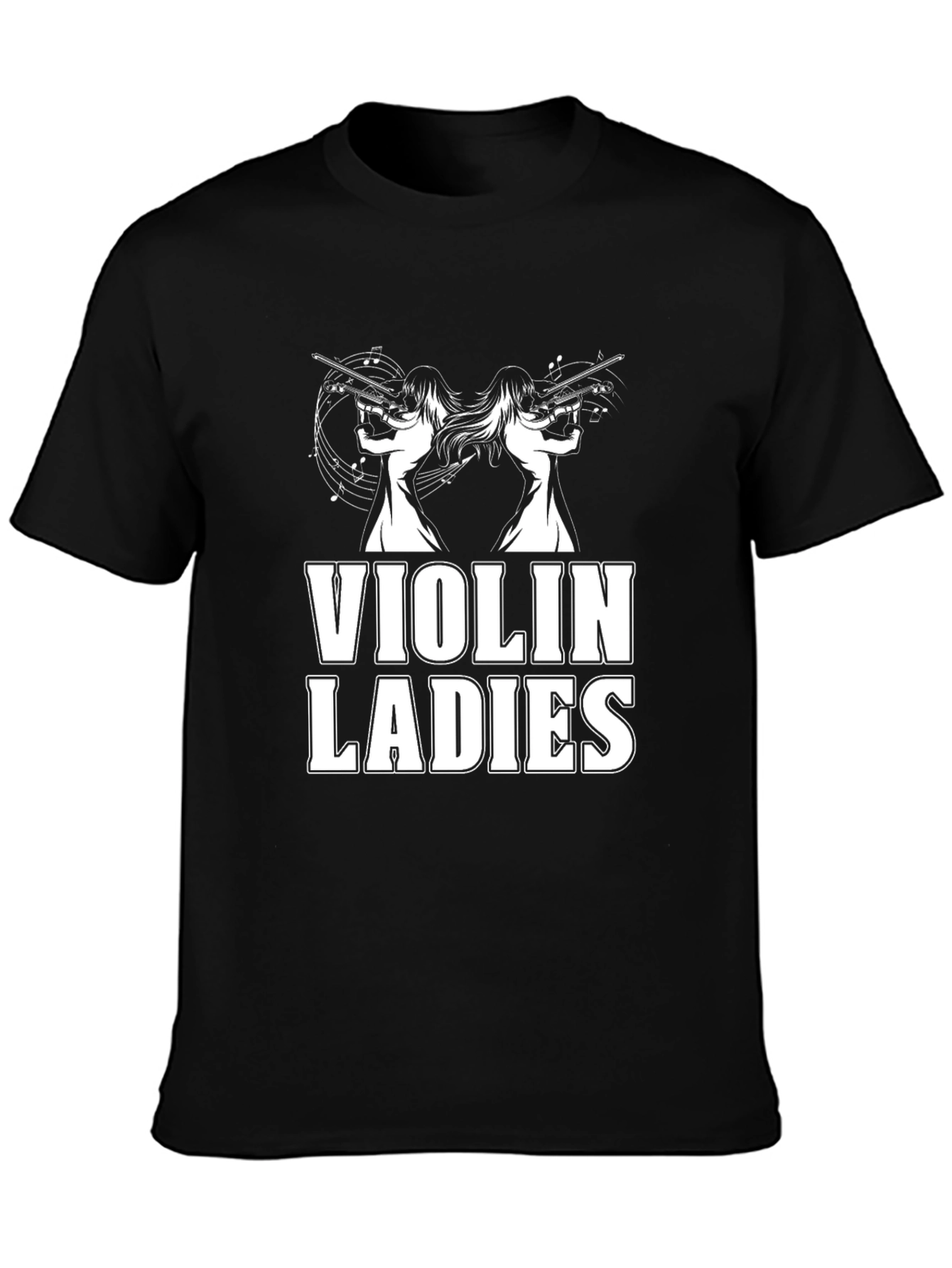 Black Violin Ladies Graphic Tee - Black Novelty T-Shirt view 3