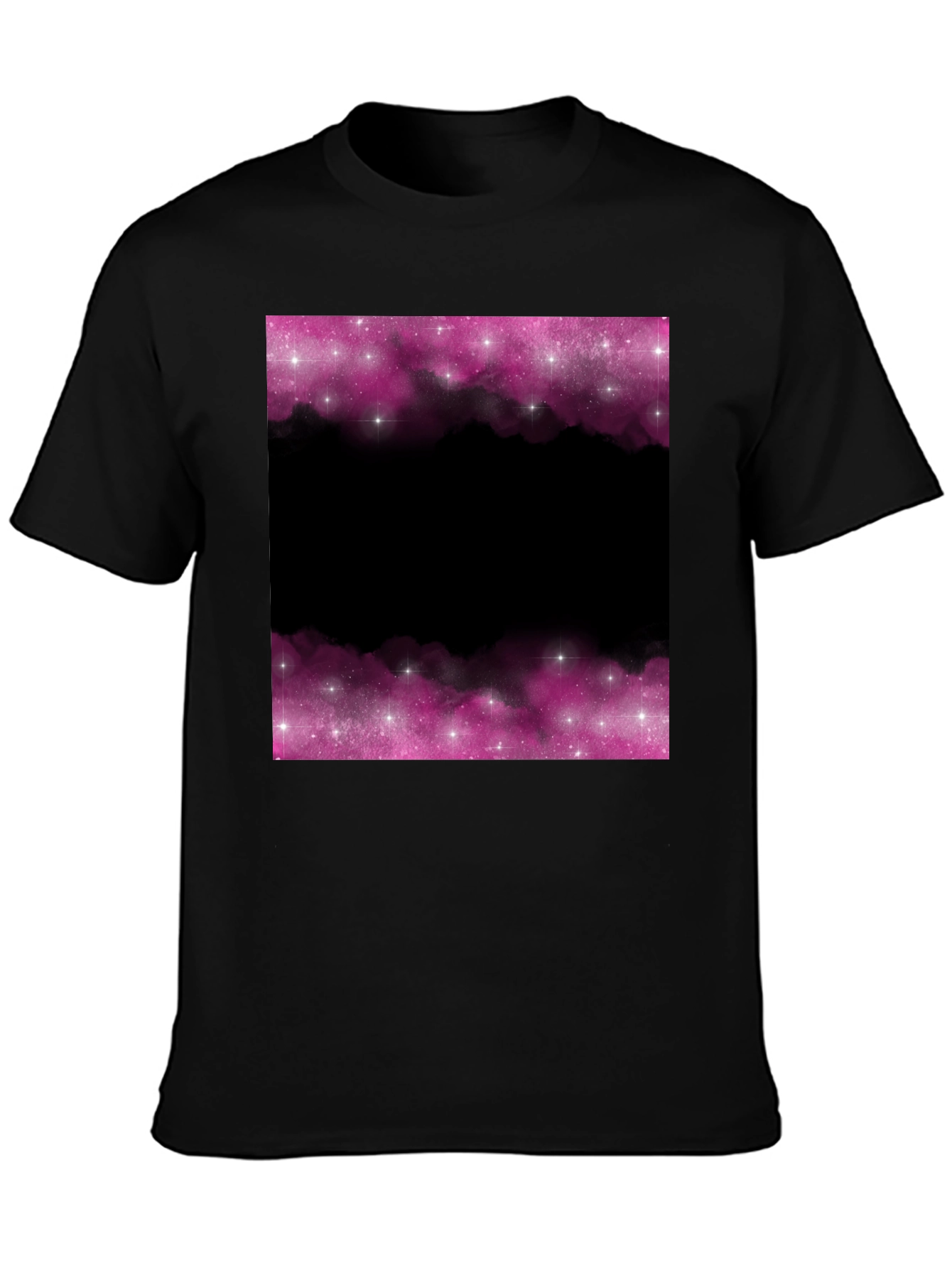 Black Galaxy Dreams T-Shirt - Black Space Design view 3