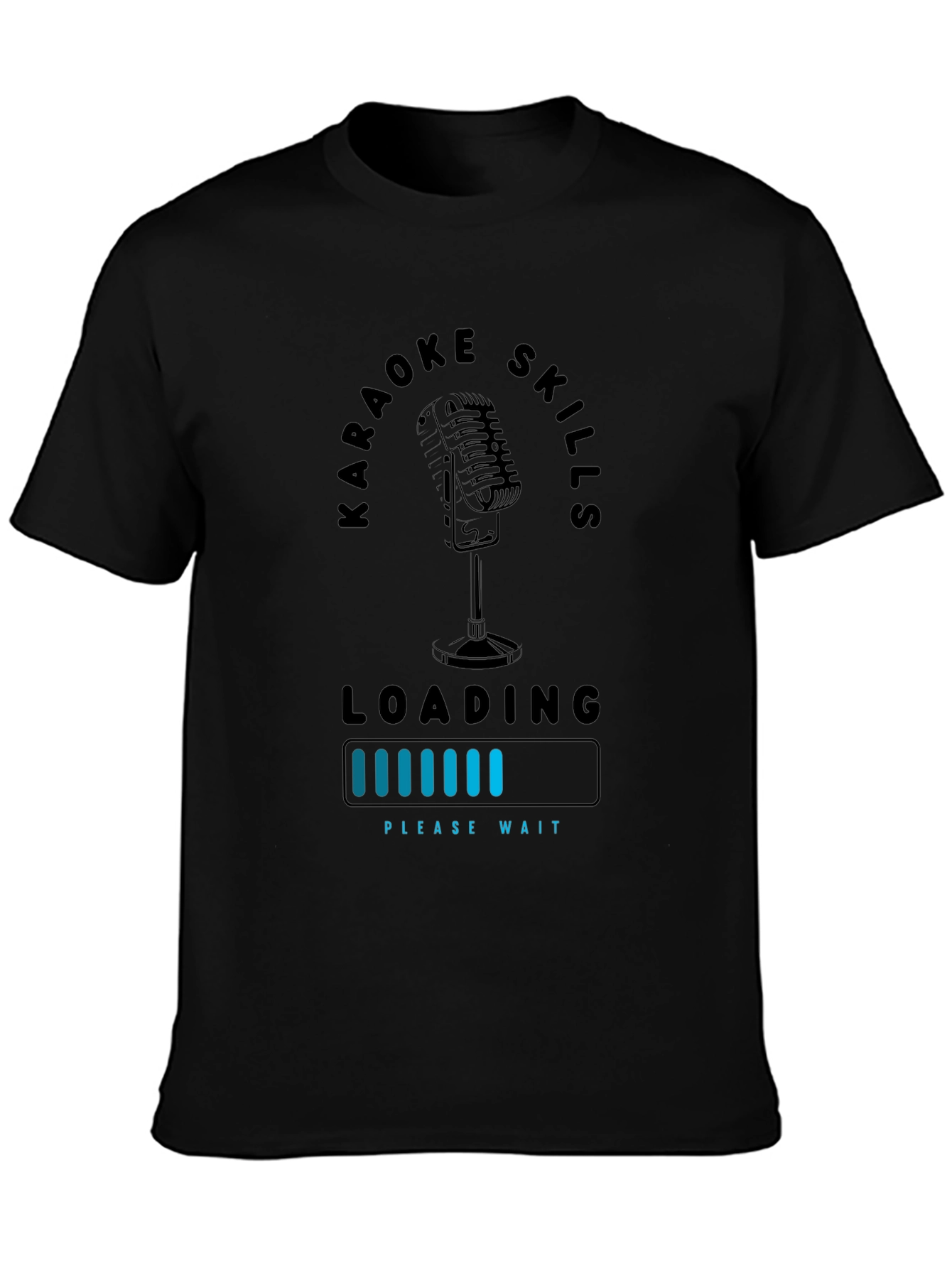 Black Karaoke Skills Loading Graphic T-Shirt view 3