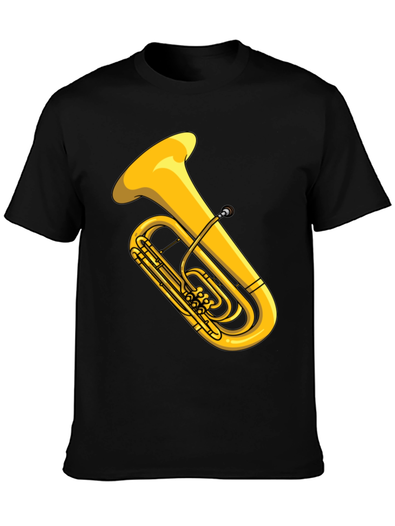 Black Tuba Graphic Tee - Musical Instrument Shirt view 3