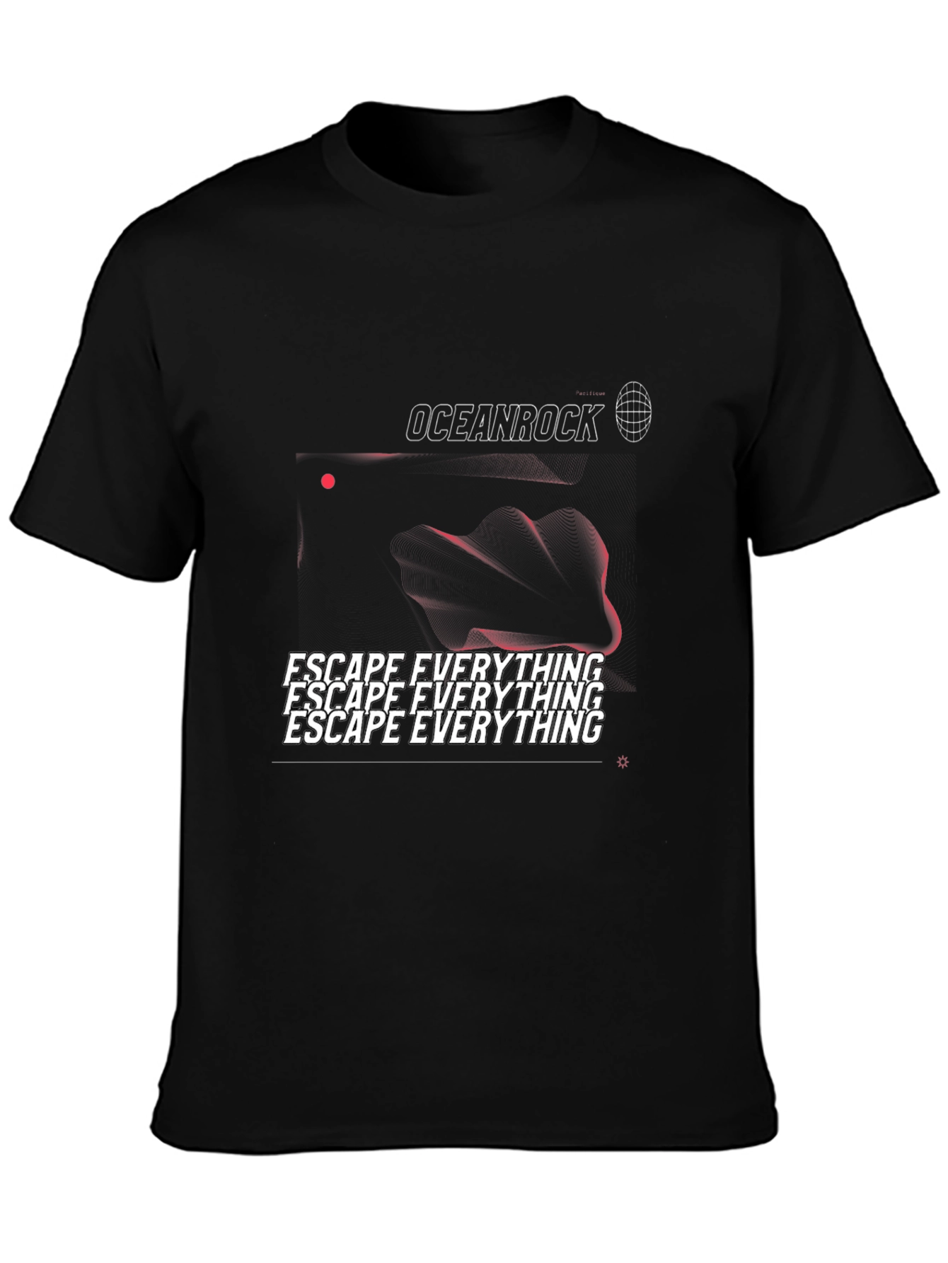 Black Oceanrock Escape Everything Graphic Tee view 3