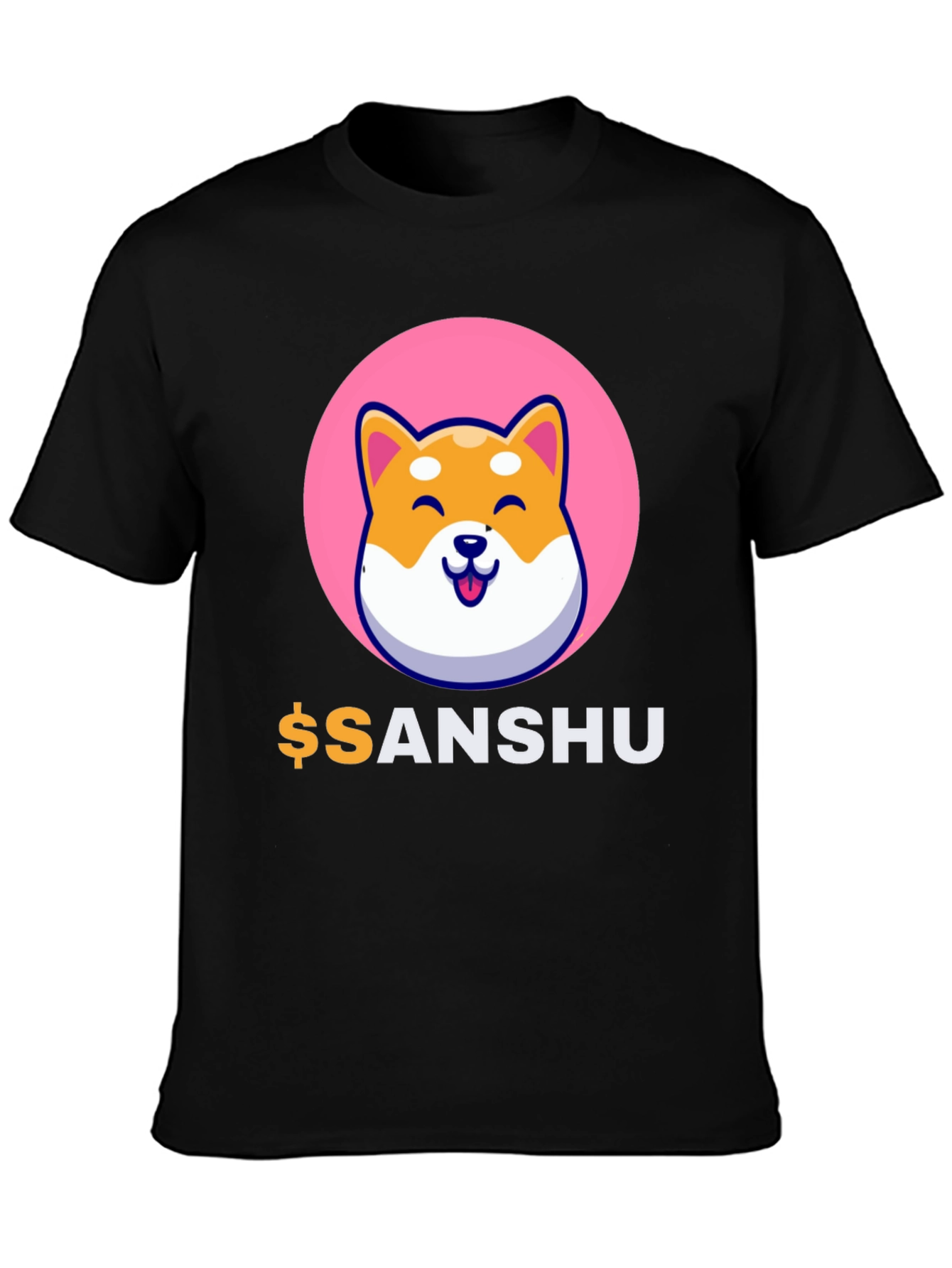 Black Sanshu Inu Crypto T-Shirt view 3