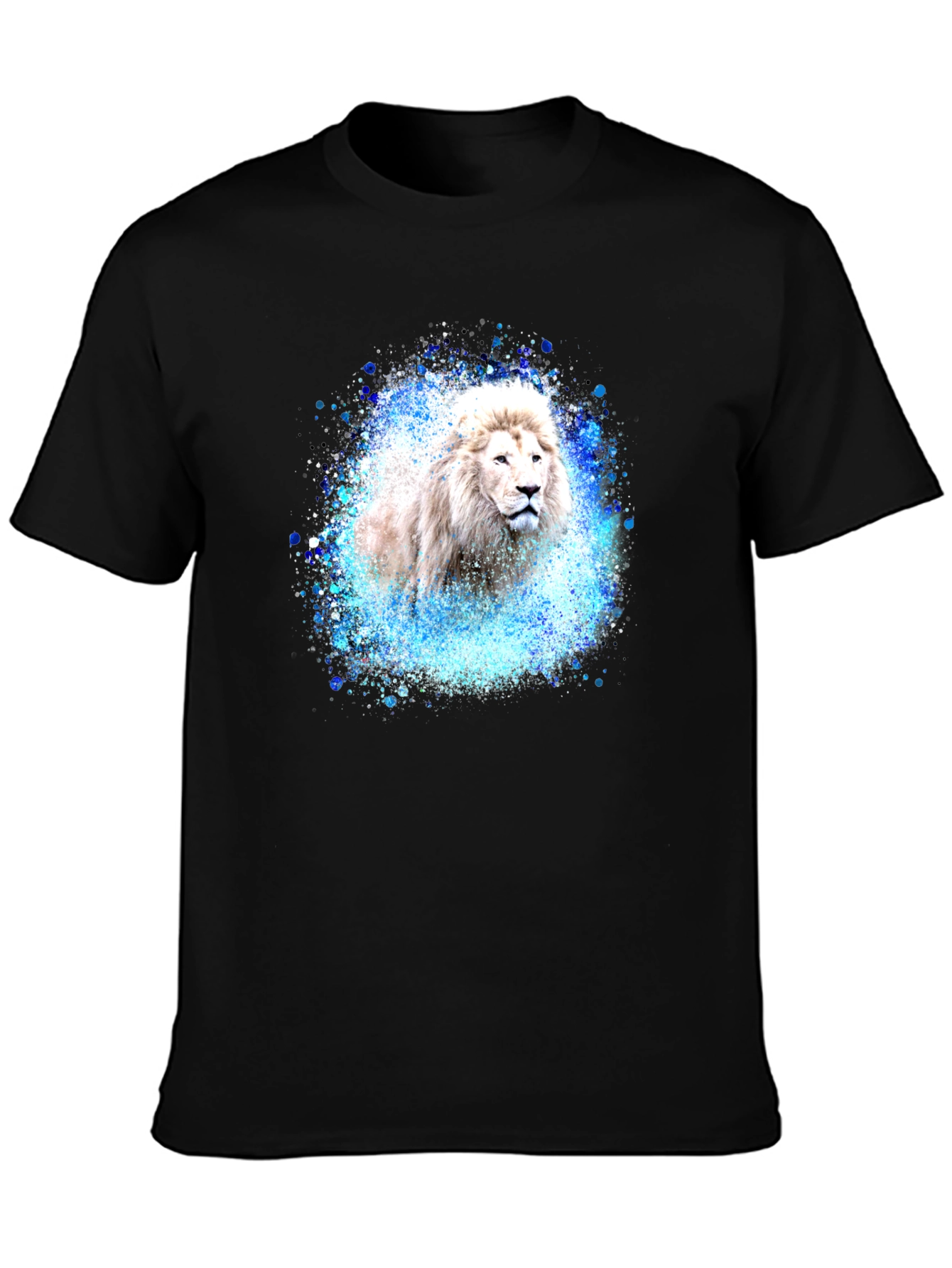 Black Lion Splash Graphic Tee - Black view 3