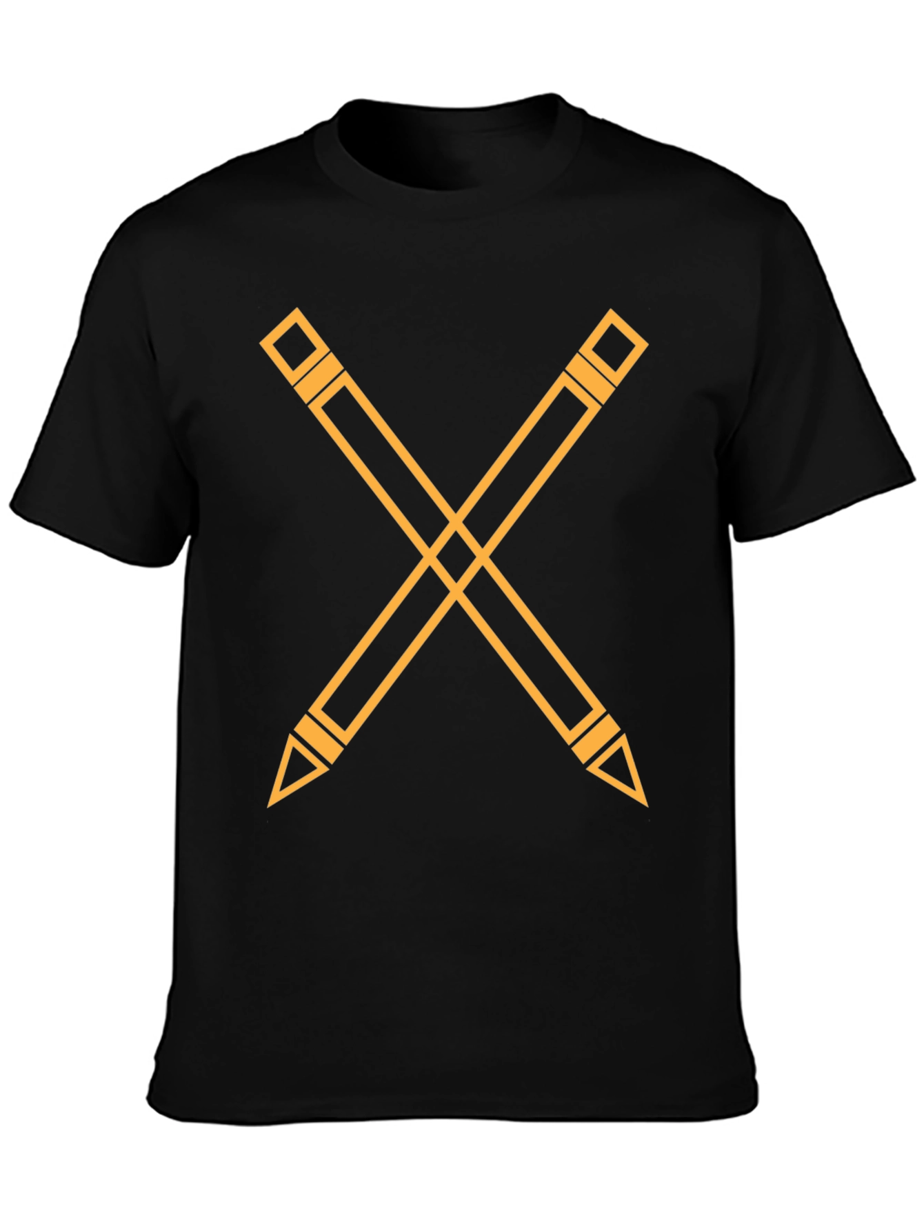 Black Pencil Cross Graphic Tee - Black view 3