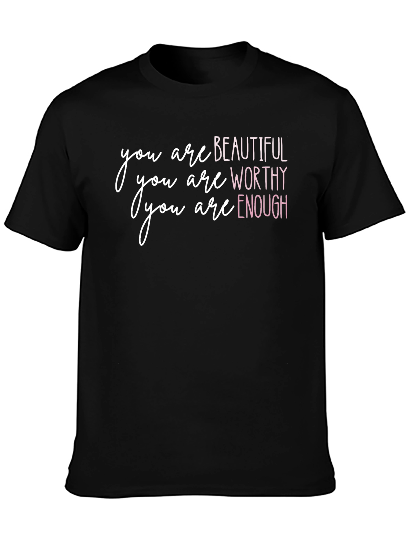 Black Inspirational 'You Are' Black T-Shirt view 3