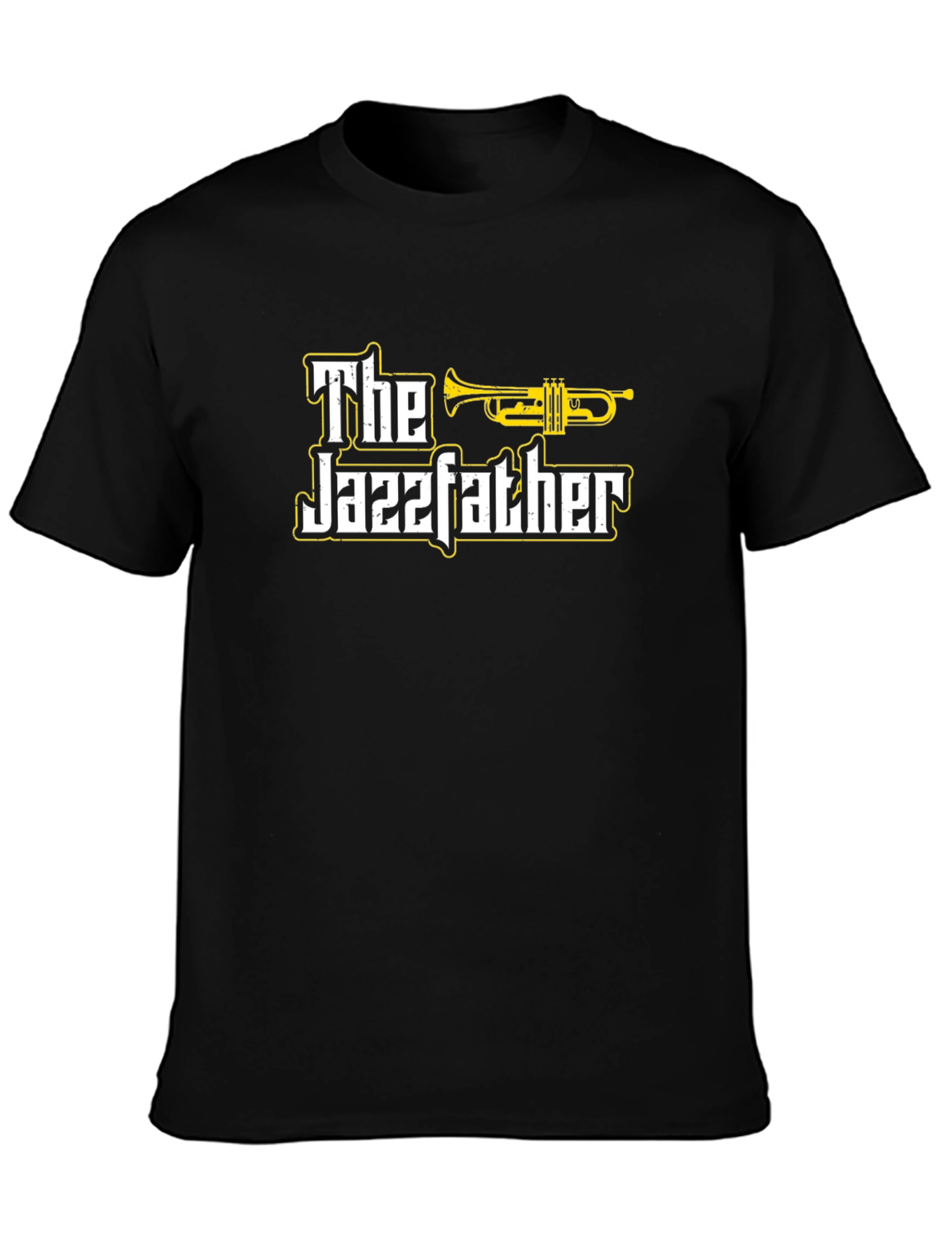 Black The Jazzfather Graphic T-Shirt - Black Cotton Tee view 3