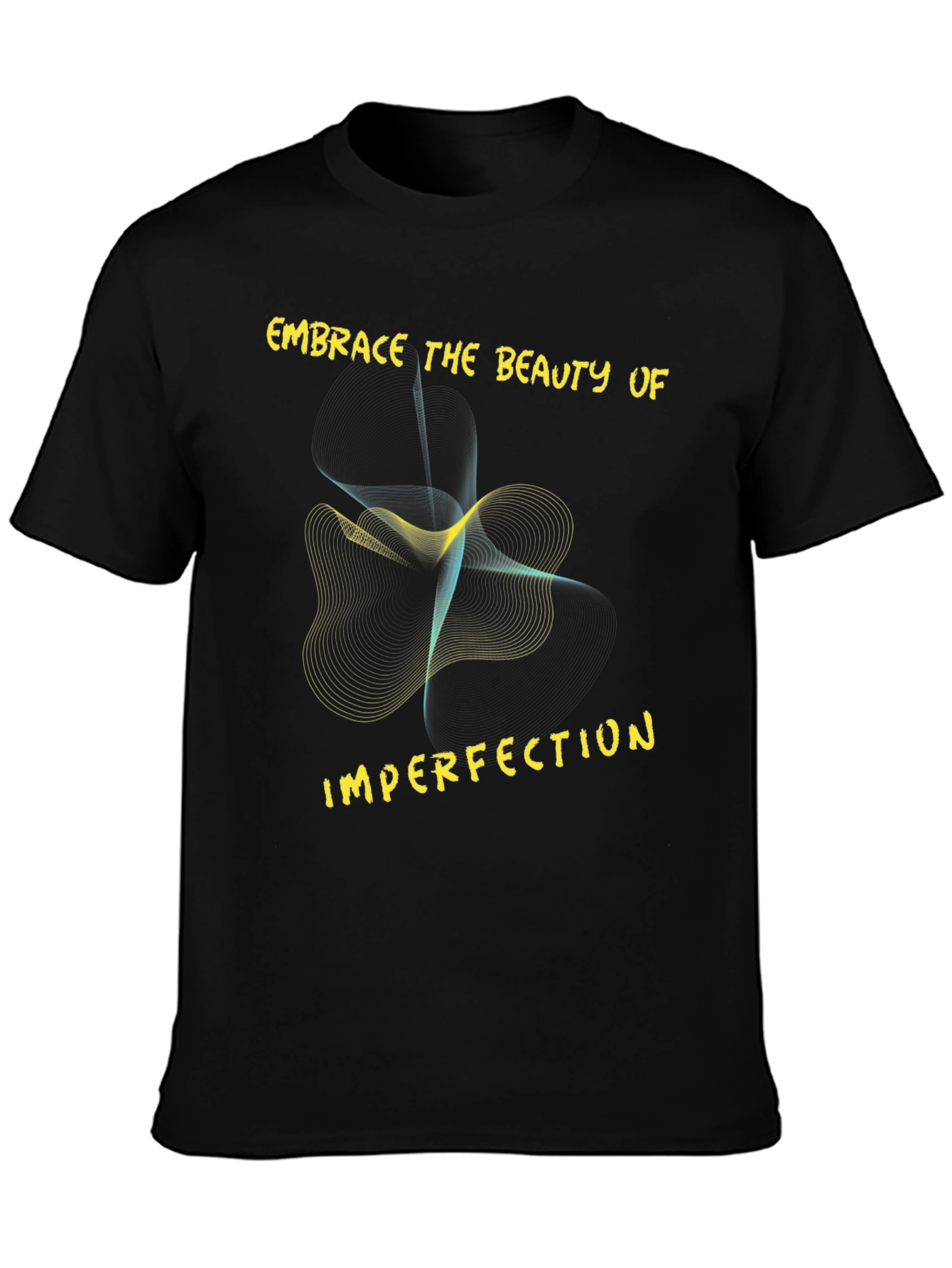 Black Embrace Imperfection Graphic Tee view 3