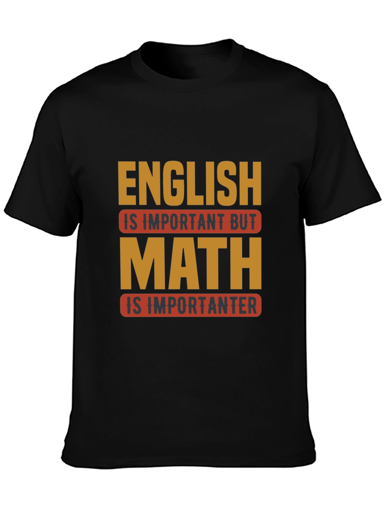 Black Funny Math Humor T-Shirt view 3
