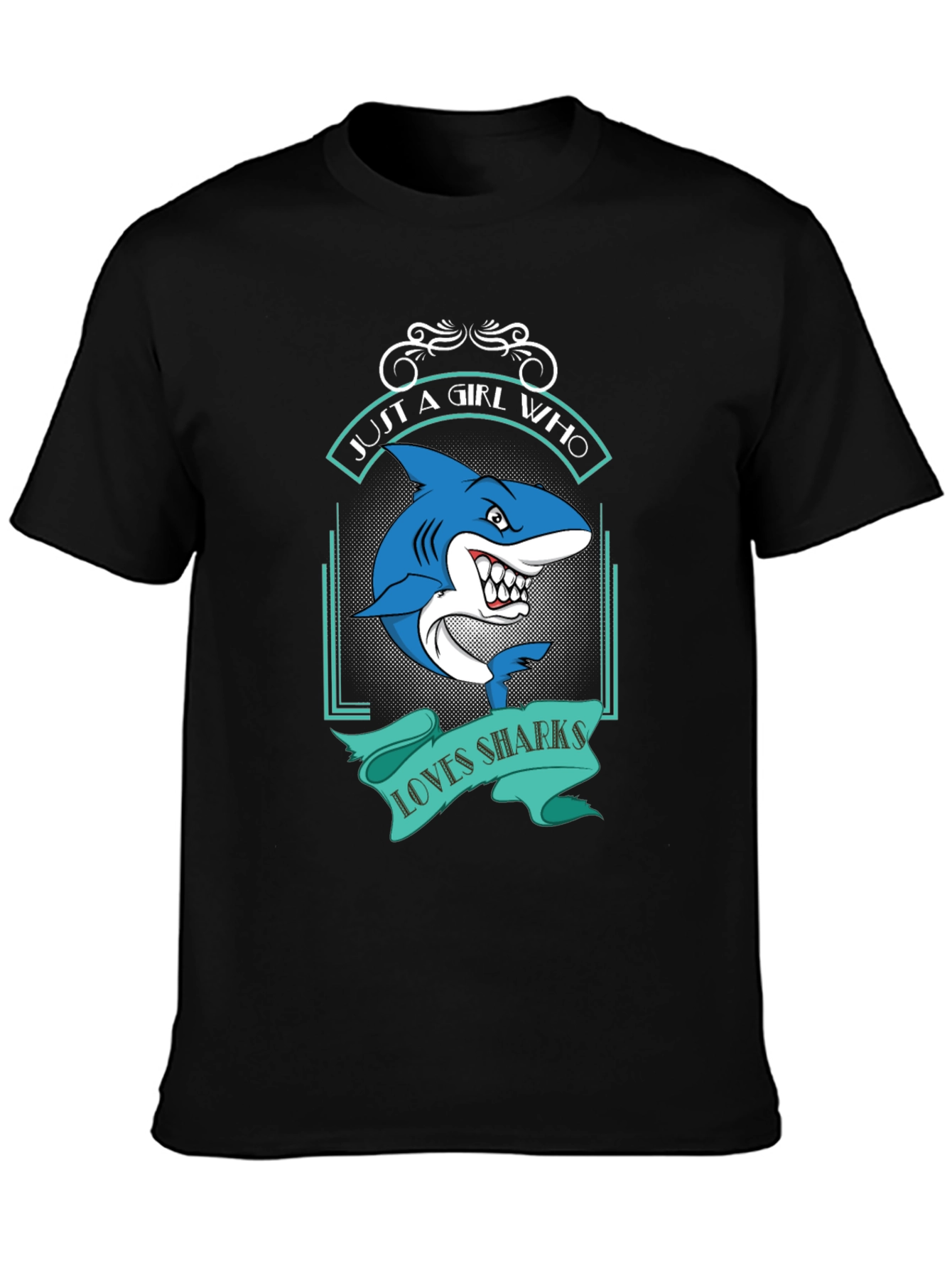 Shark Lover T-Shirt - Just a Girl Who Loves Sharks - 3