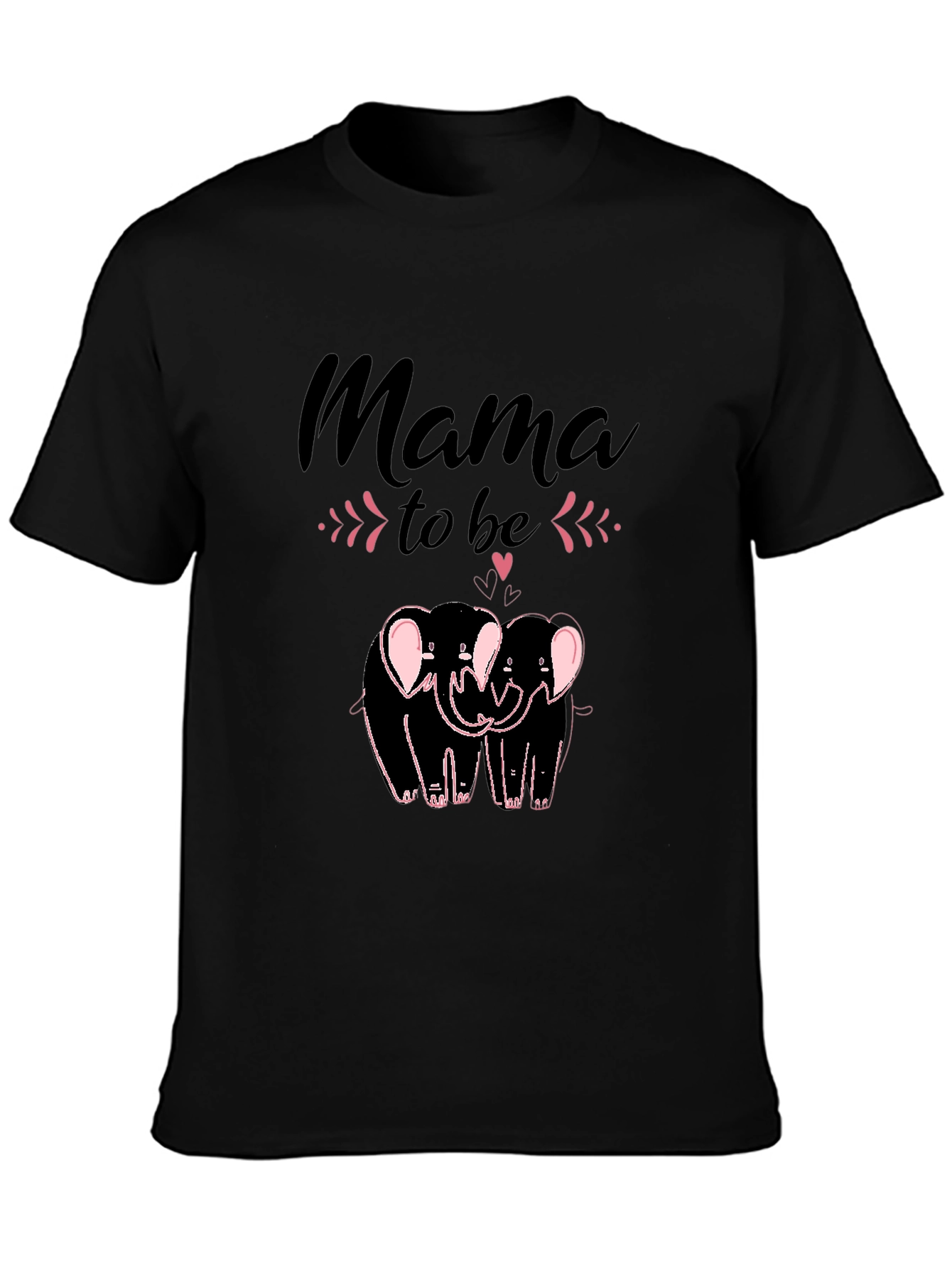 Mama To Be Elephant Graphic Tee - Black - 3