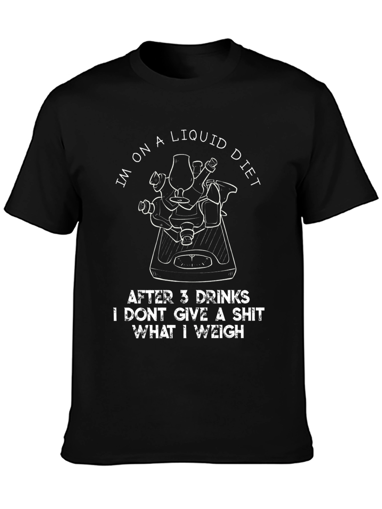 Black Liquid Diet T-Shirt - Funny Drinking Tee view 3