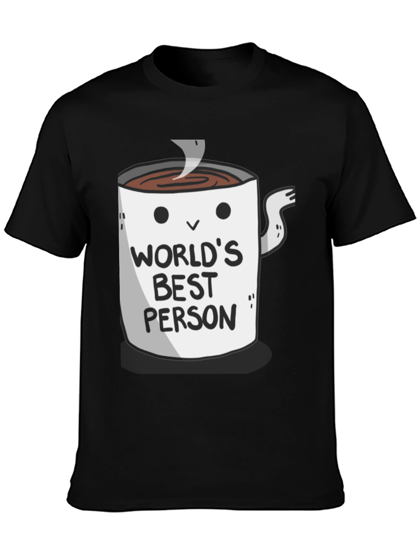 Black World's Best Person Coffee Mug Graphic T-Shirt view 3