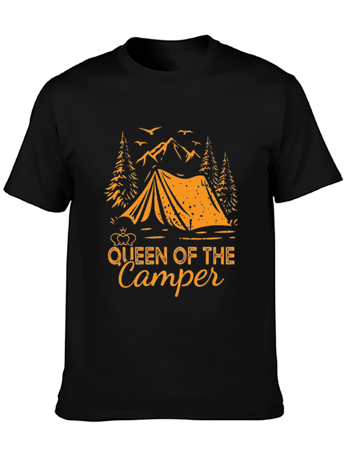 Black Queen of the Camper Graphic T-Shirt view 3