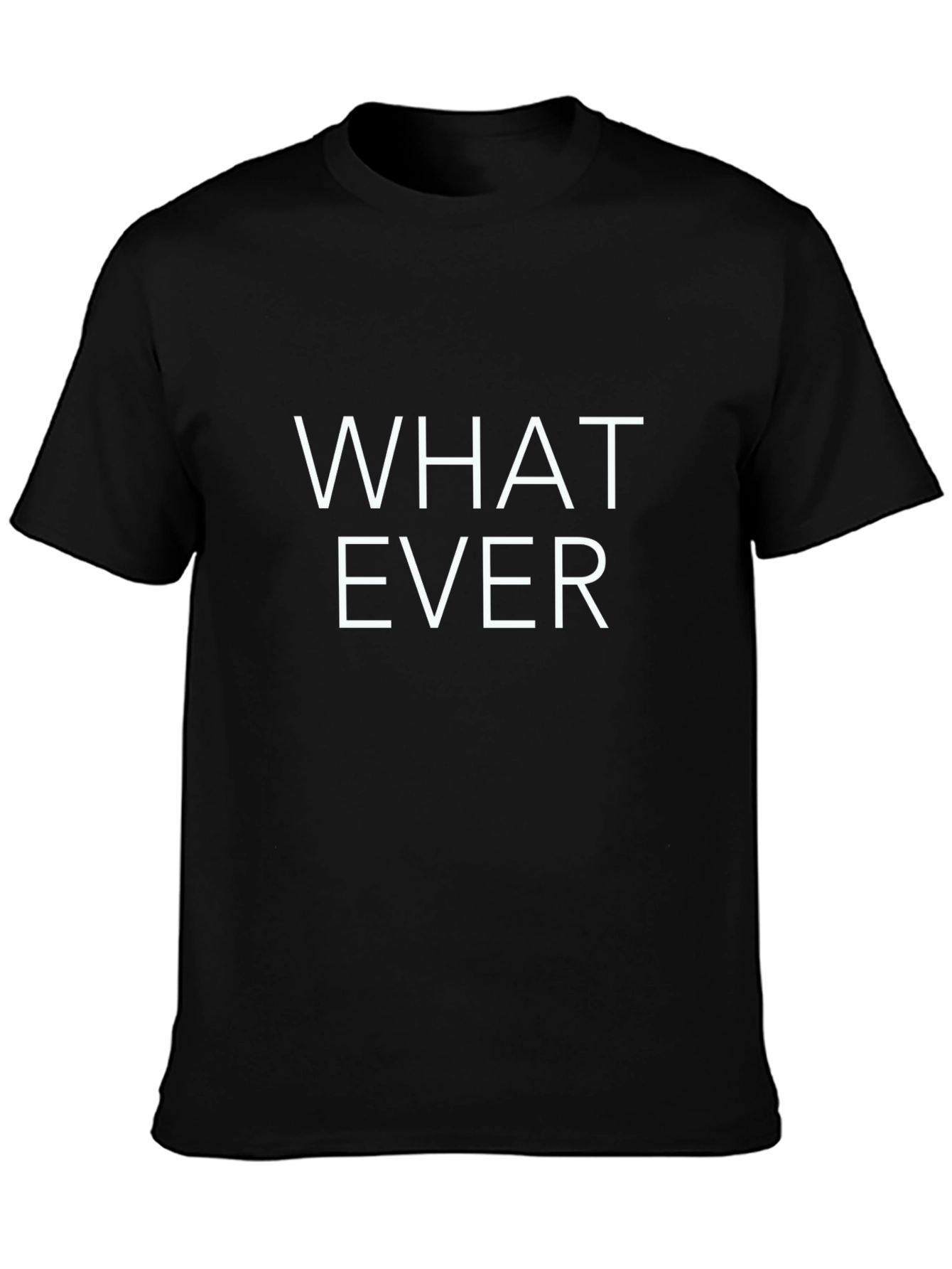 Black Whatever Graphic T-Shirt - Casual Cotton Tee view 3