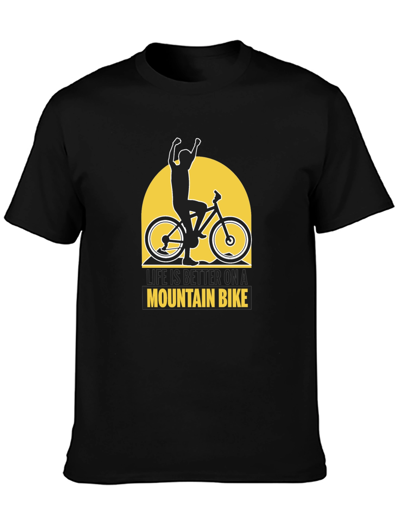 Black Life is Better Mountain Bike Graphic Tee view 3