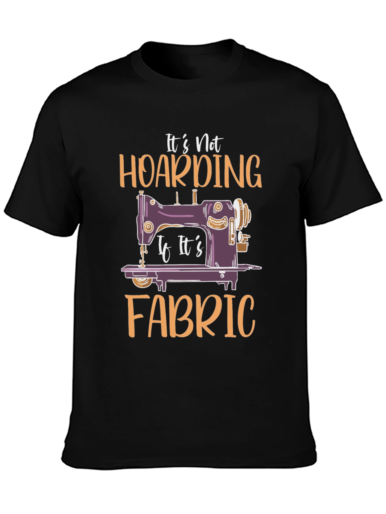 Black It's Not Hoarding Fabric T-Shirt view 3