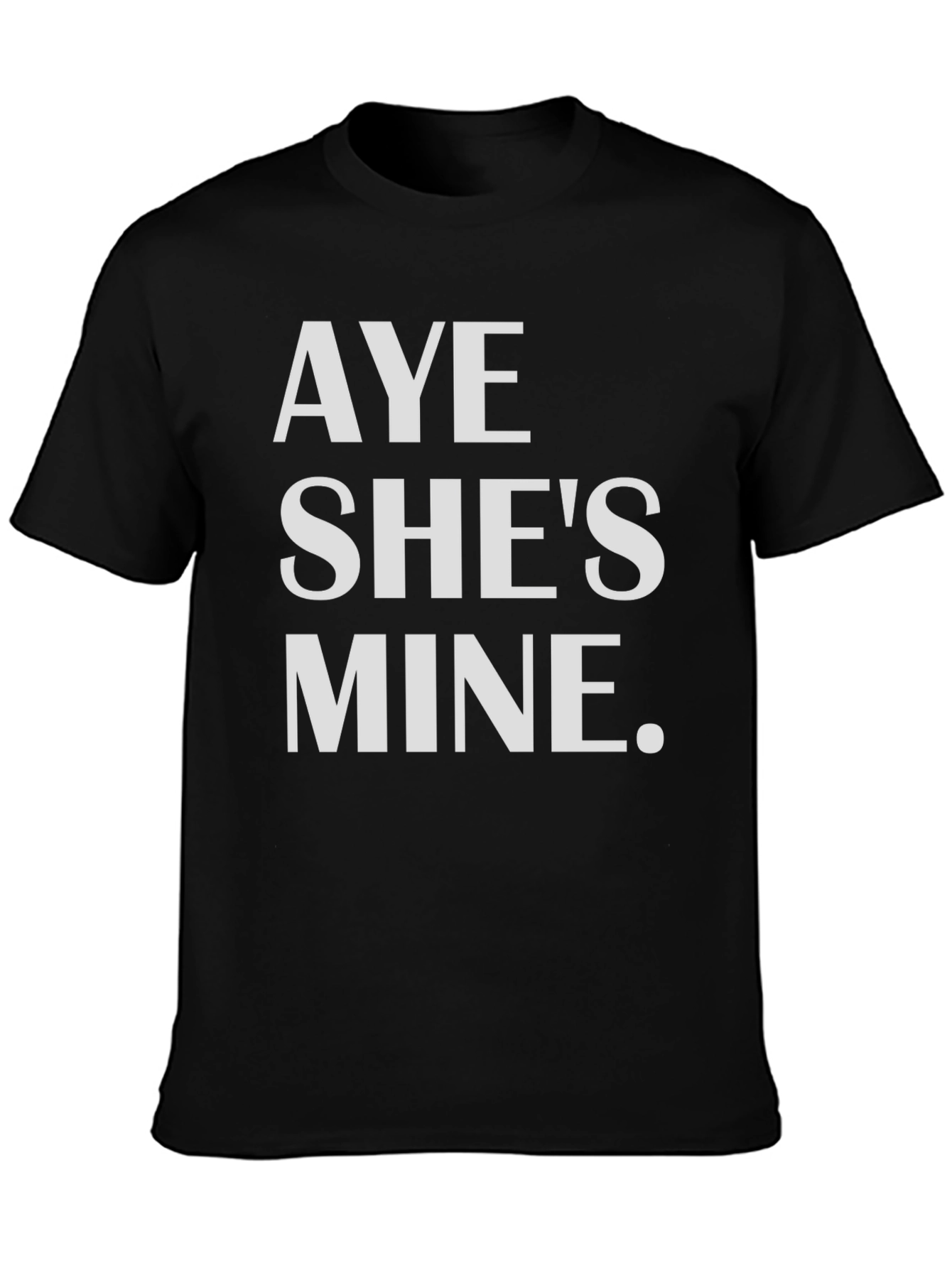 Black Aye She's Mine Black Graphic Tee view 3