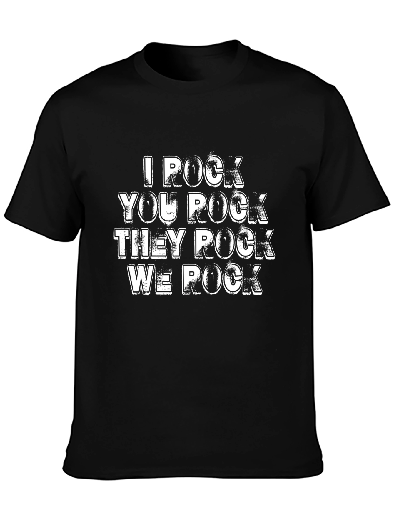Black I Rock You Rock Graphic T-Shirt view 3