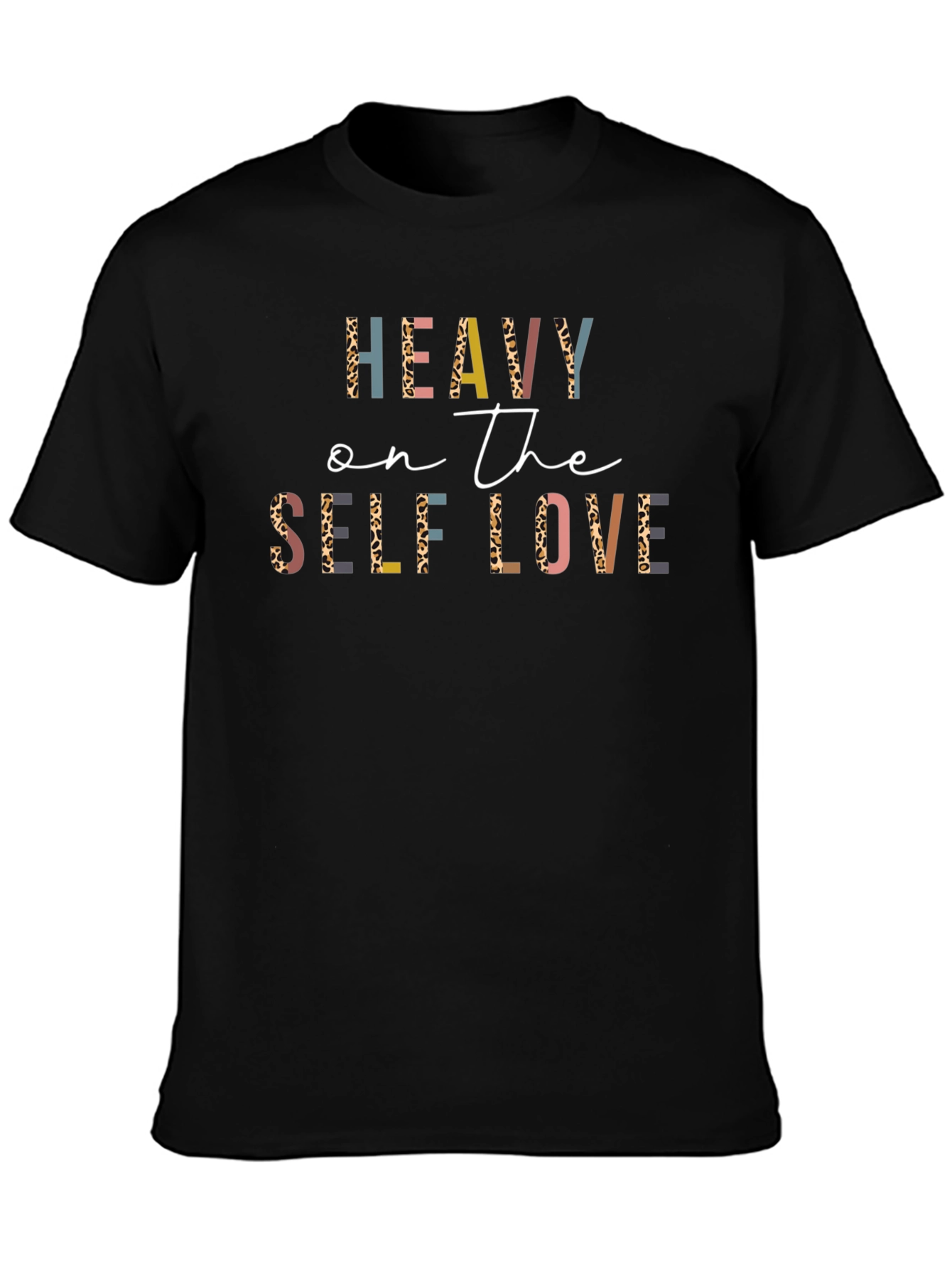 Black Heavy on the Self Love Graphic T-Shirt view 3