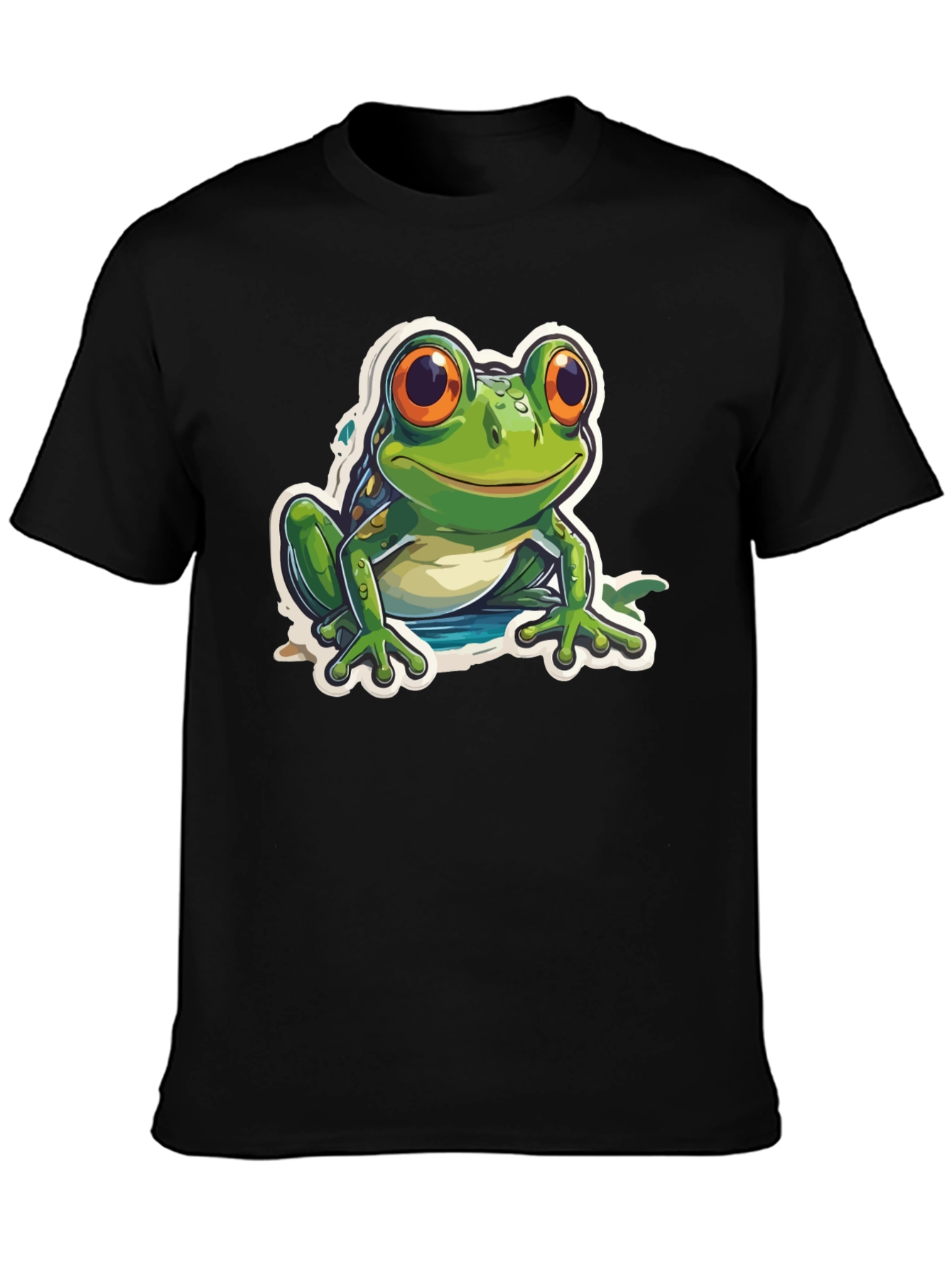 Black Frog Graphic Black T-Shirt view 3