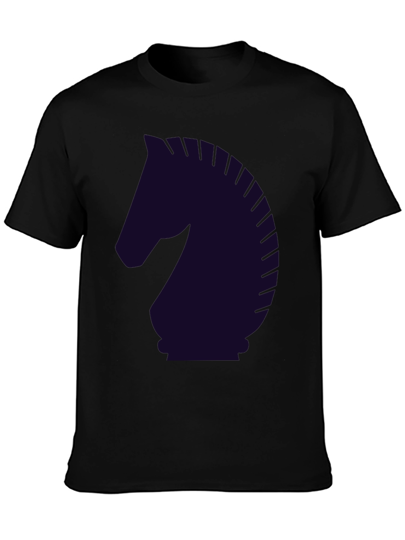 Black Chess Knight Graphic T-Shirt - Black view 3