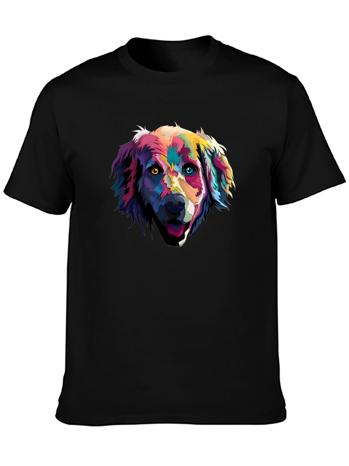 Black Dog Art Graphic Tee - Men's Black T-Shirt view 3