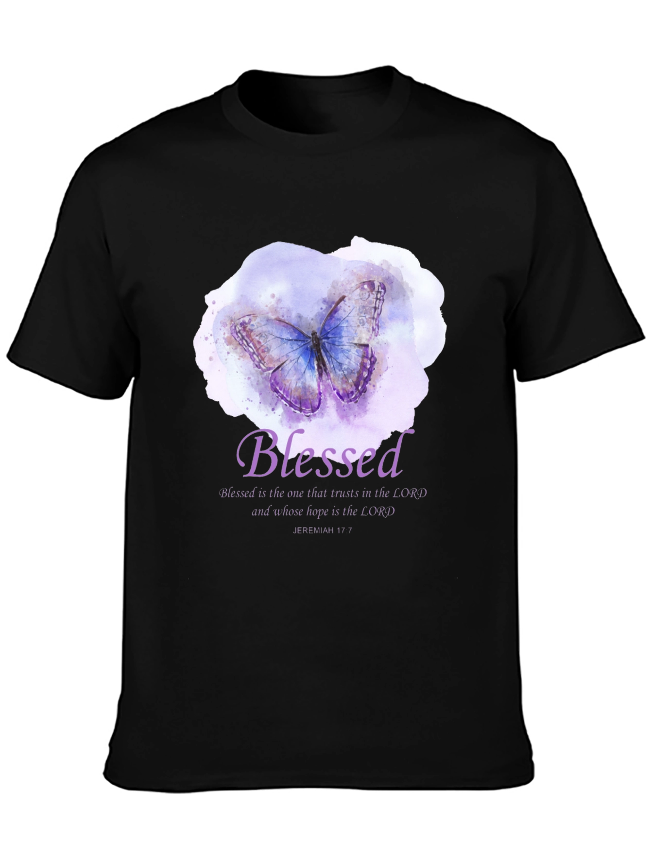 Blessed Butterfly T-Shirt - Jeremiah 17:7 Christian Tee - 3