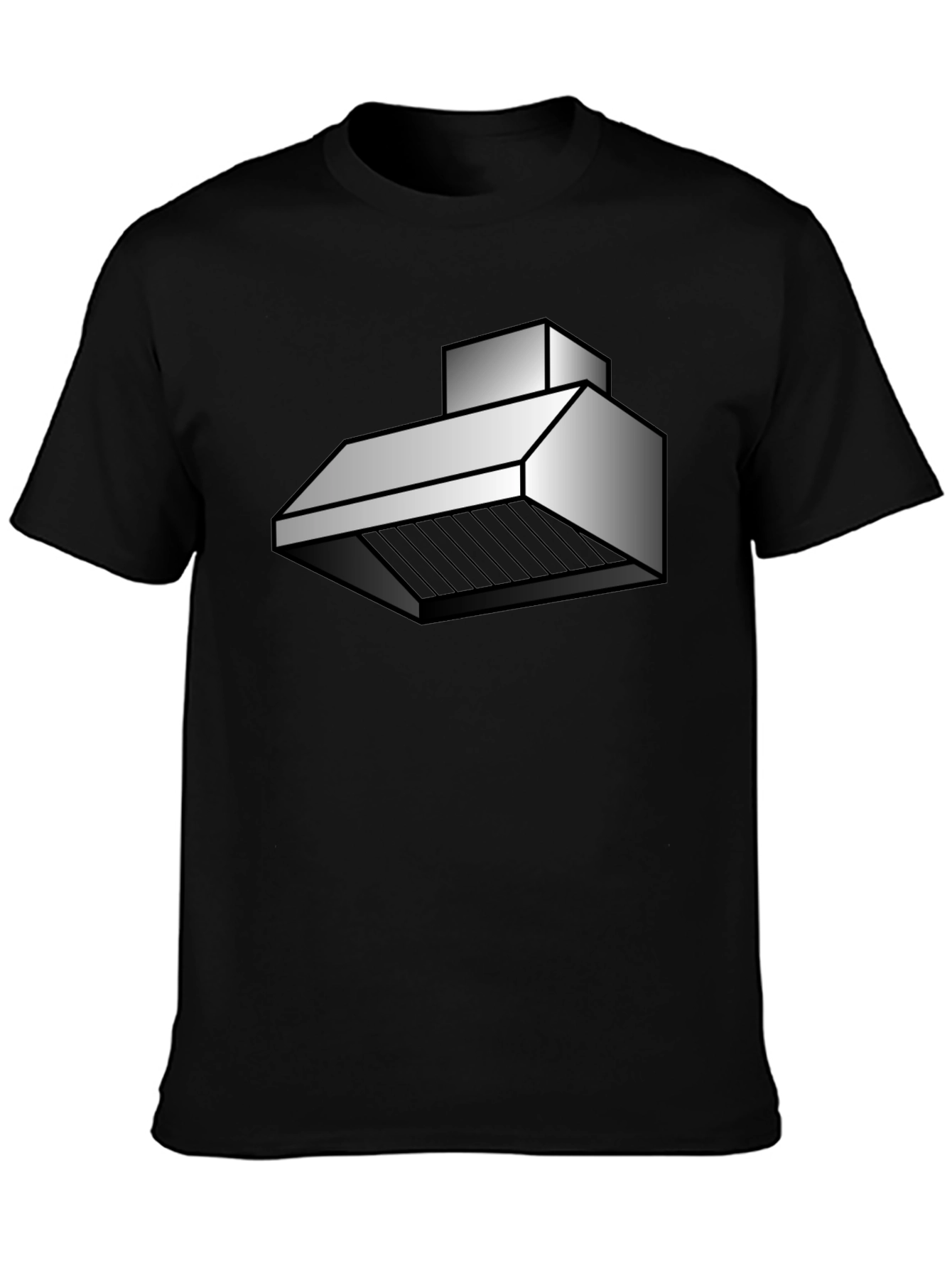 Black Abstract Kitchen Hood Graphic T-Shirt view 3